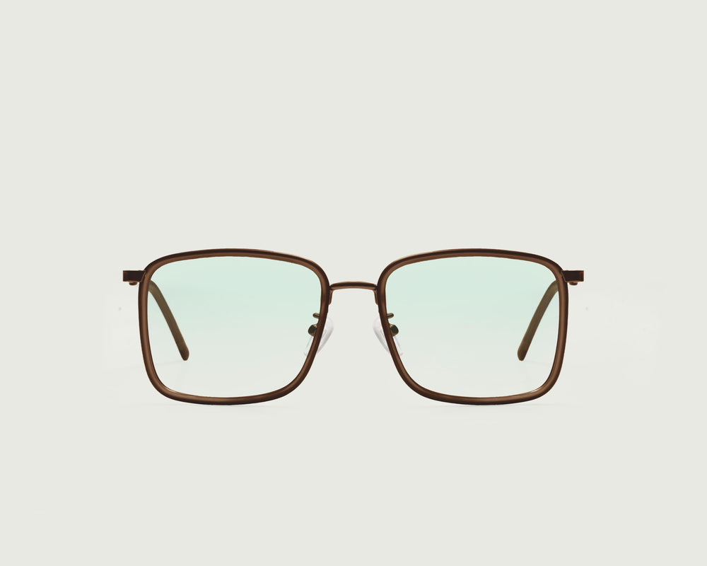 Toast::Alcott Anti-Radiation Glasses Square Brown recycled polyester front