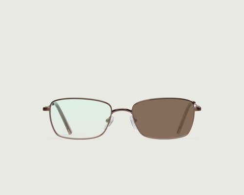 Portobello Adaptive::Austin Anti-Radiation Glasses Rectangle Brown metal front