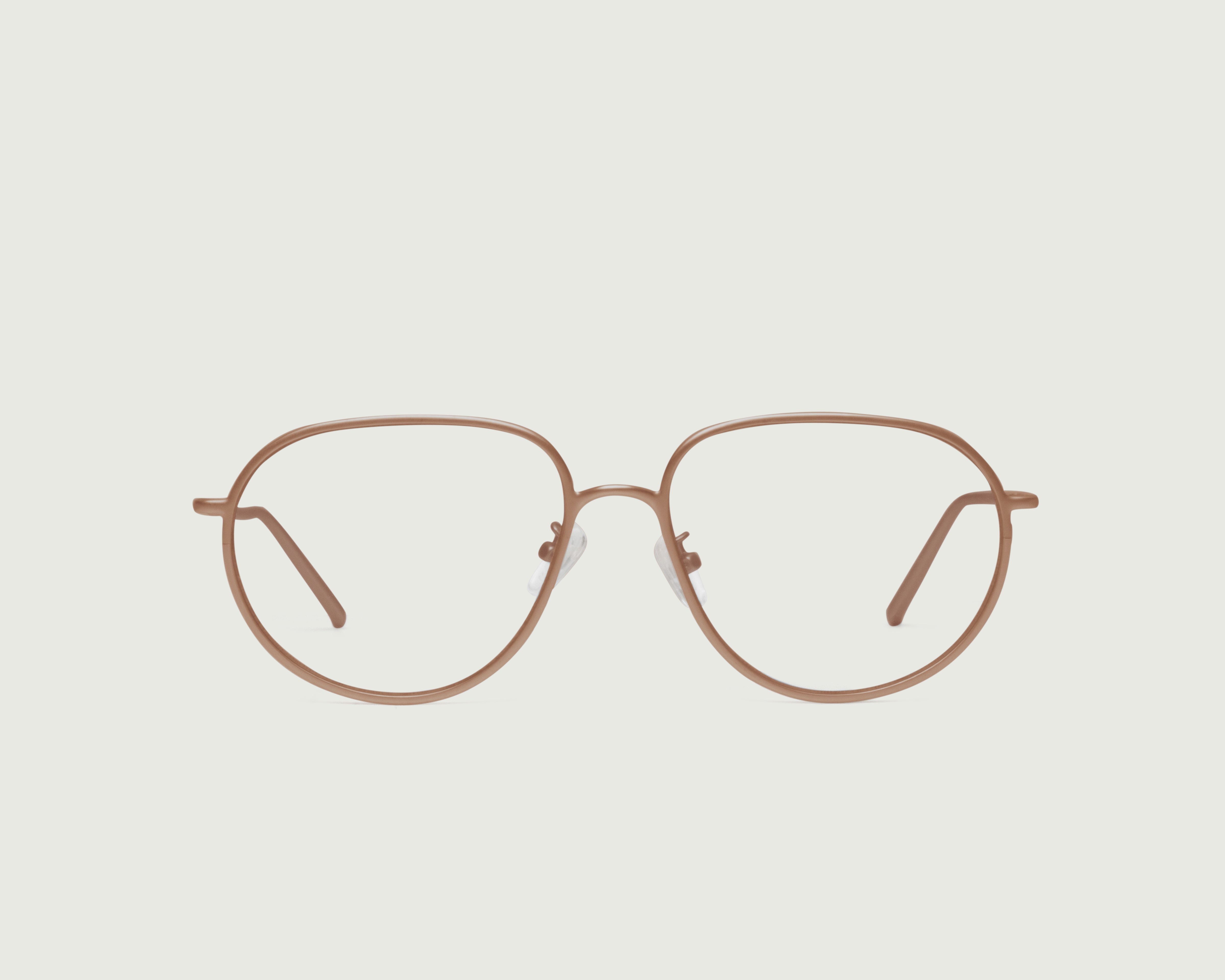 Tan::Monty Eyeglasses pilot Brown metal front