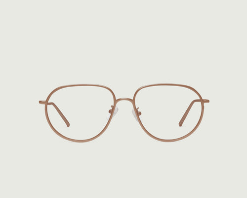 Tan::Monty Eyeglasses pilot Brown metal front