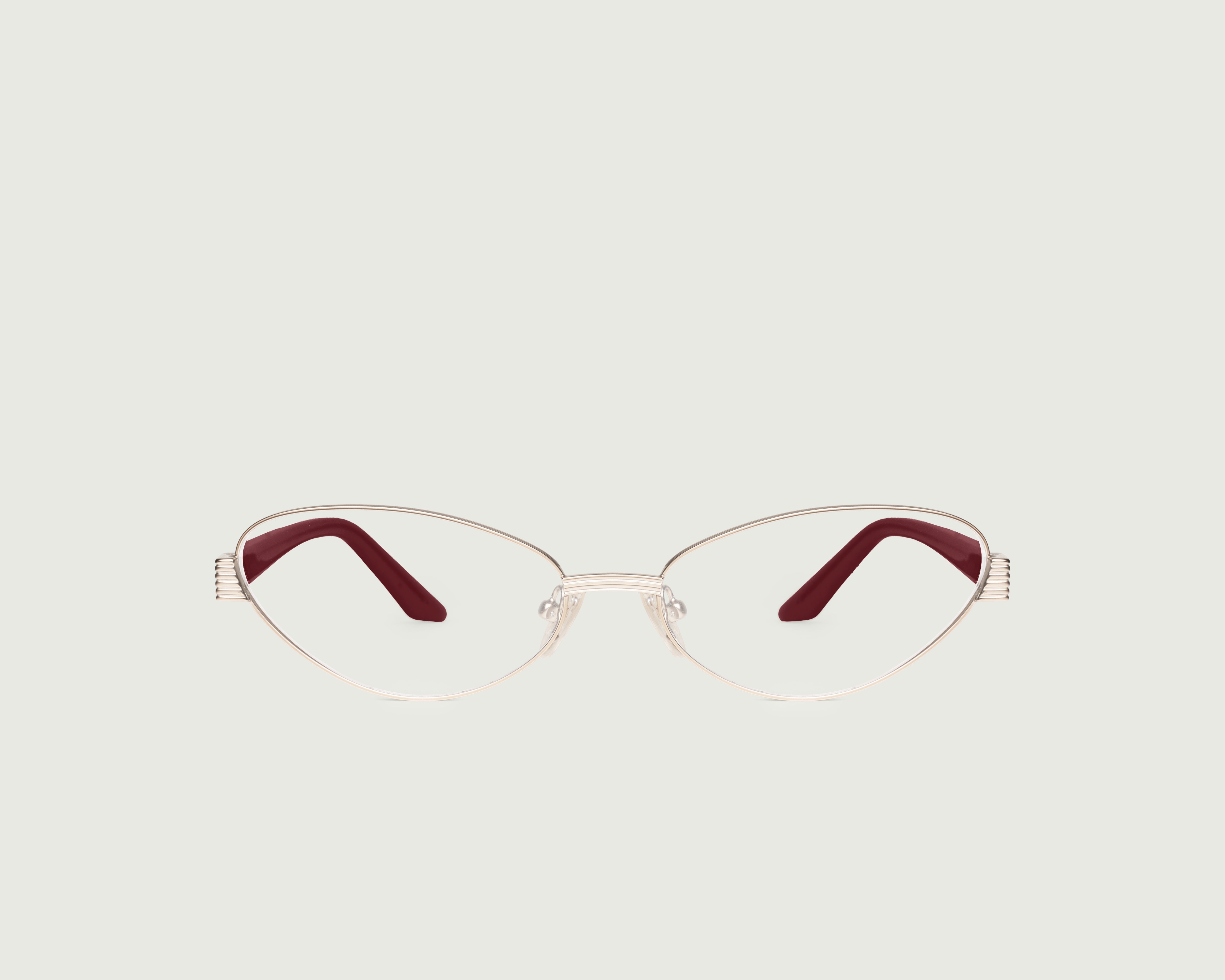 Tinsel::Kitty Eyeglasses cateye gold metal front