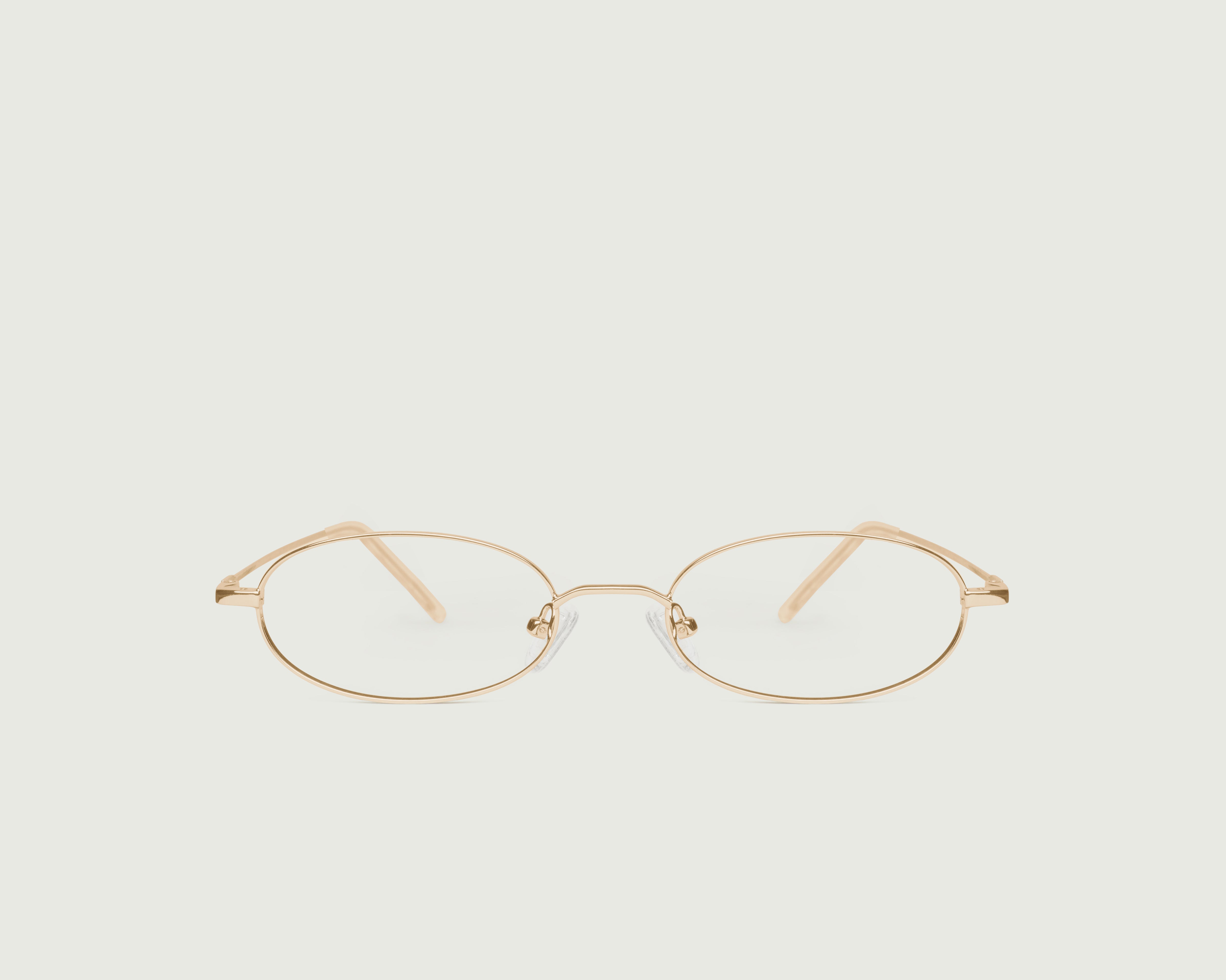 Tinsel::Oval 2 Eyeglasses oval Gold metal front