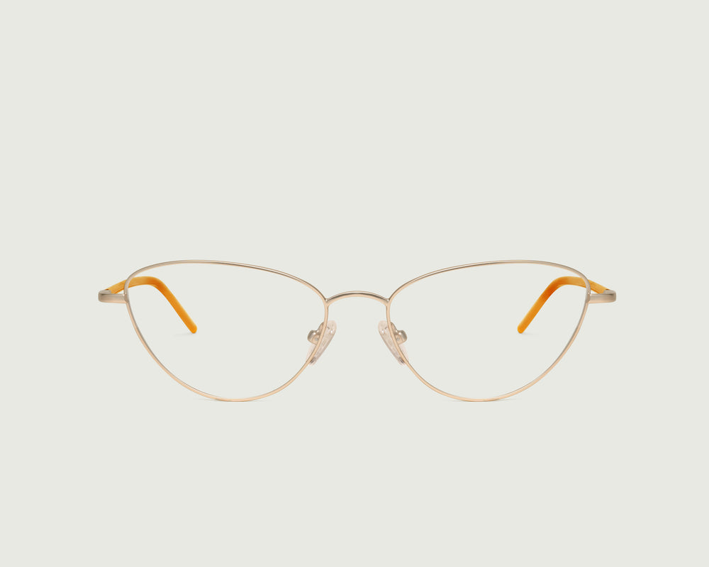 Tinsel::Phoebe Eyeglasses cateye gold metal front