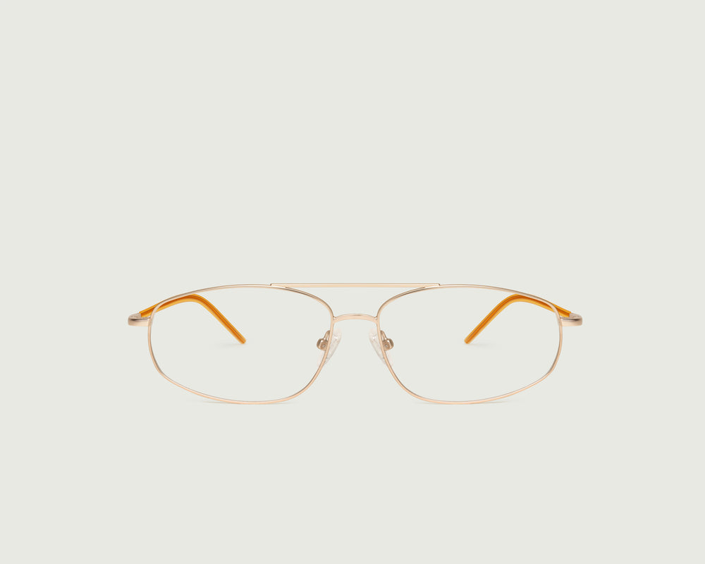 Tinsel::Trent Eyeglasses pilot gold metal front