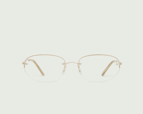 Tinsel::Lori Sunglasses Oval Gold metal front