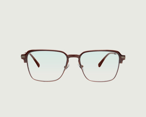 Whiskey::Willis Anti-Radiation Glasses Square BROWN recycled polyester front
