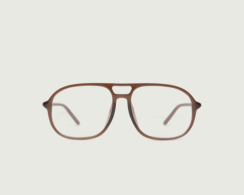 Walnut::Fitz Eyeglasses pilot brown recycled polyester front