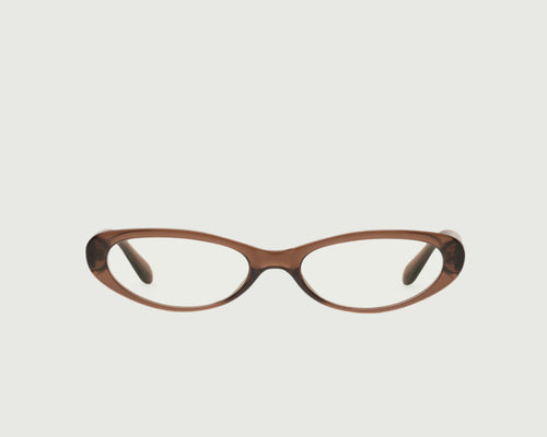 Walnut::Leia Eyeglasses cateye Brown recycled polyester front
