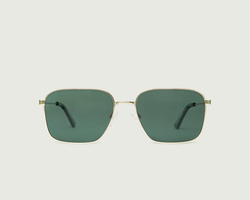 White Gold Polarized::Ford Sunglasses square gold metal front