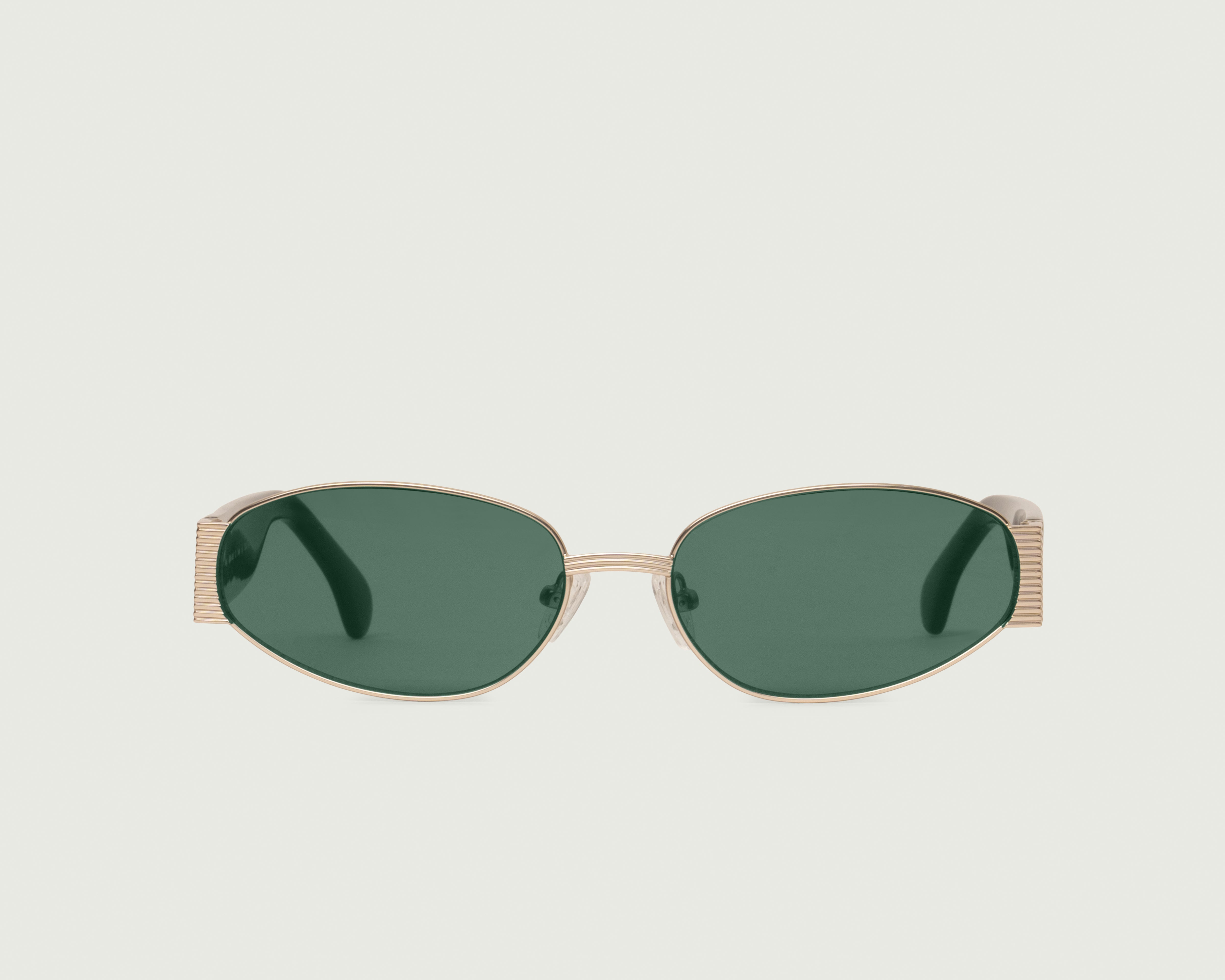 White Gold Pond::Moya Sunglasses cateye Gold metal front