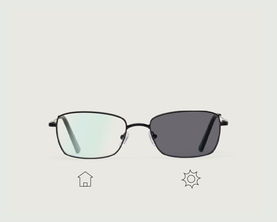 Storm Adaptive::Austin Eyeglasses rectangle Black metal front 1