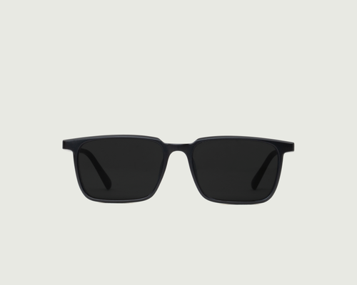 Tire Polarized::Chuck Sunglasses Square Black recycled polyester front