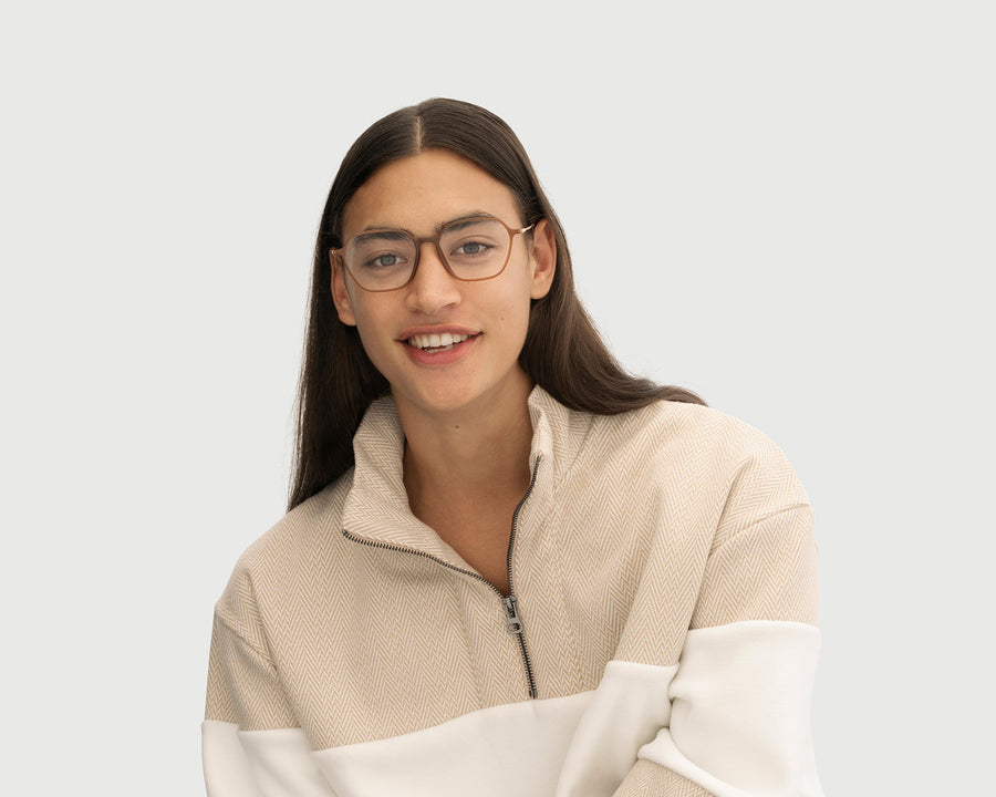 women Helsinki+ Eyeglasses square nude plant-based