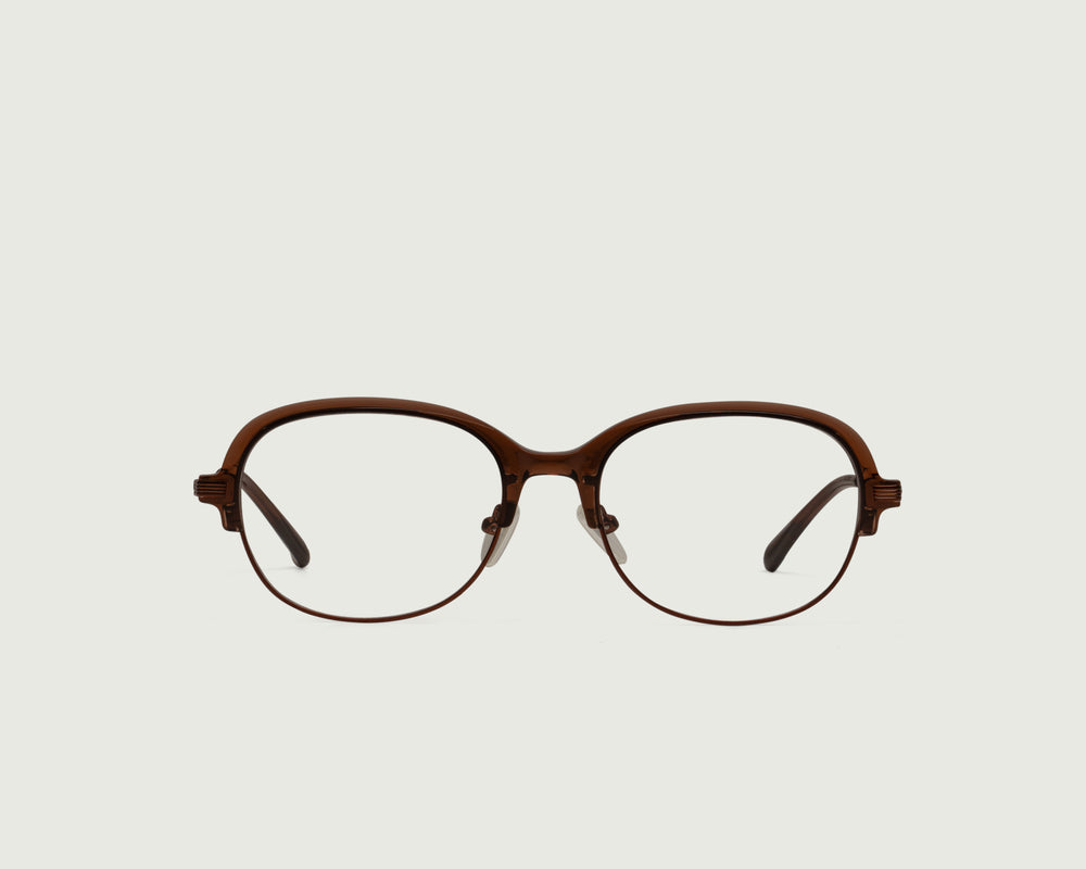 Whiskey ::Penelope Eyeglasses Round Brown castor seed front