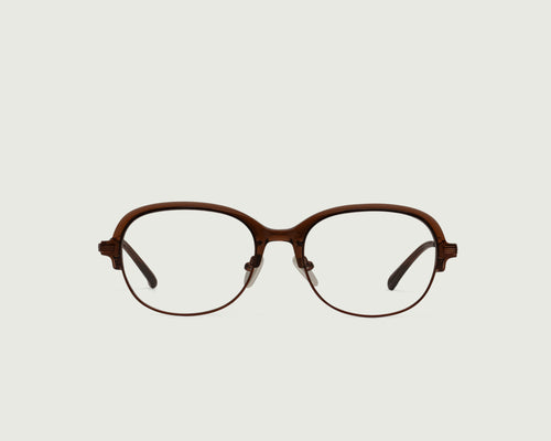 Whiskey ::Penelope Eyeglasses Round Brown castor seed front