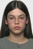 Tan::women Austin Eyeglasses rectangle Brown metal mobile full image