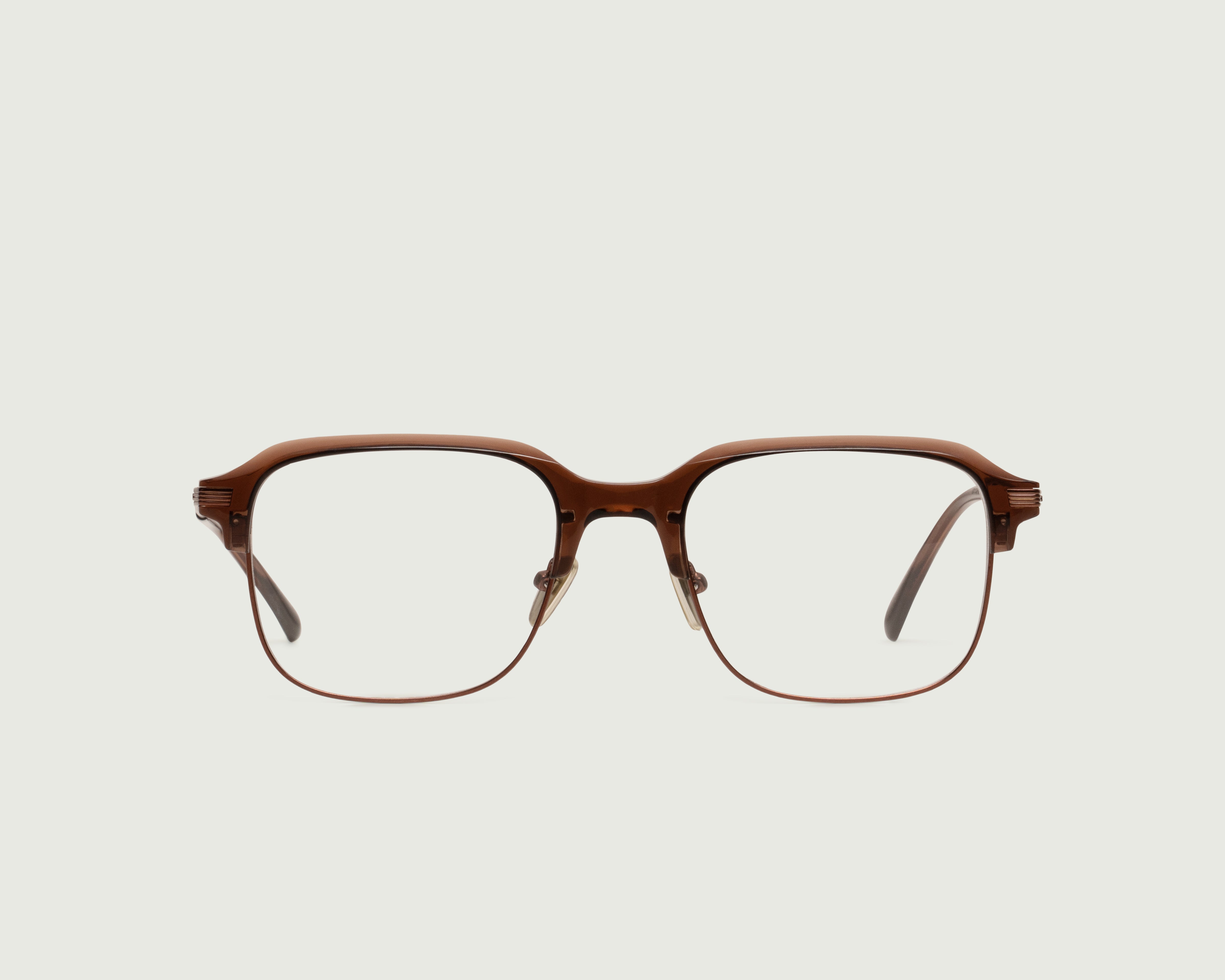 Whiskey ::Sadie Eyeglasses Square Brown castor seed front