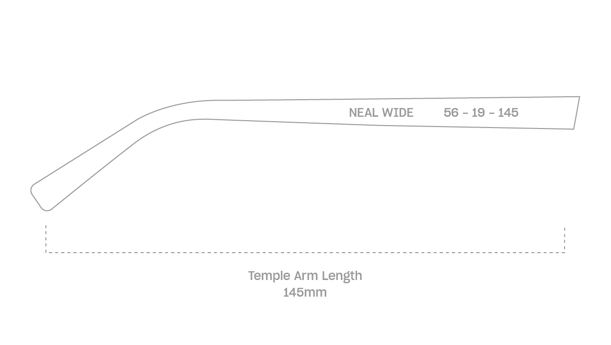 measurement::arm length Neal Wide  Eyeglasses rectangle acetate (6624922468406)