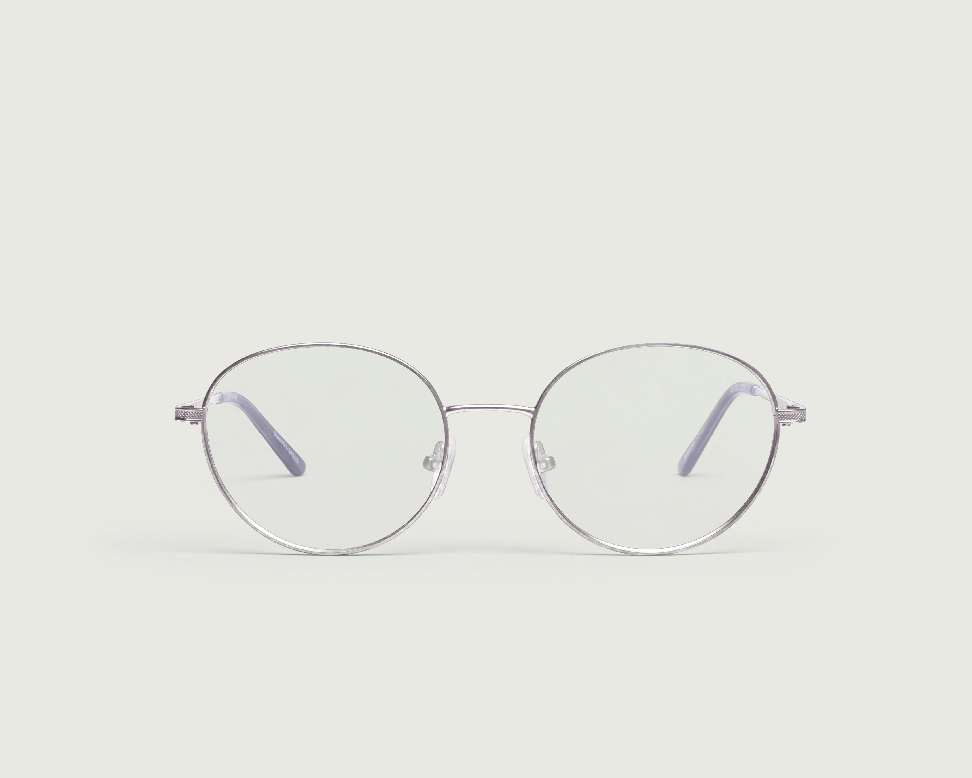 Silver::Aalto Eyeglasses round gray metal front (4687758262326)