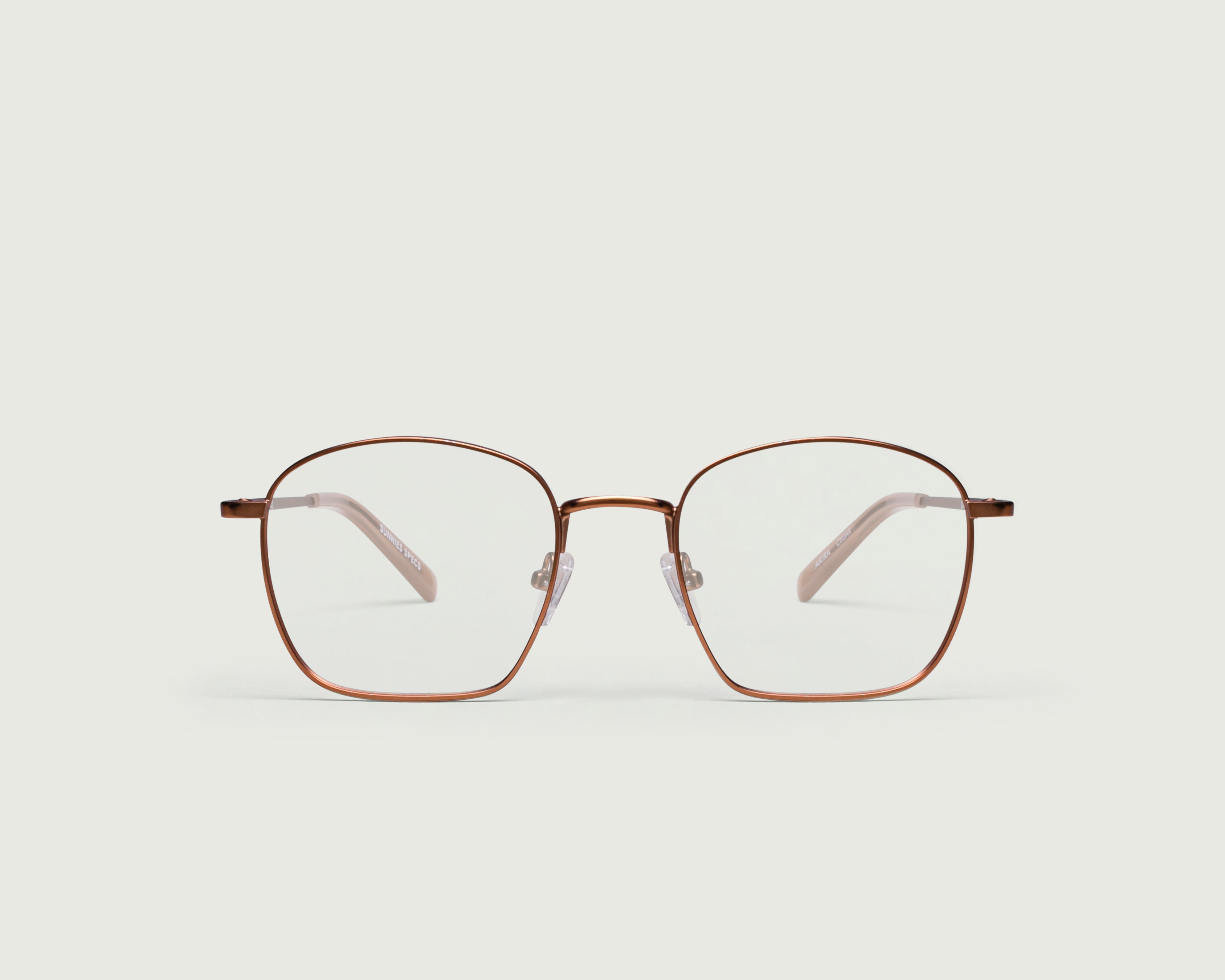 Cedar::Akira Eyeglasses square brown metal front (4687757639734)