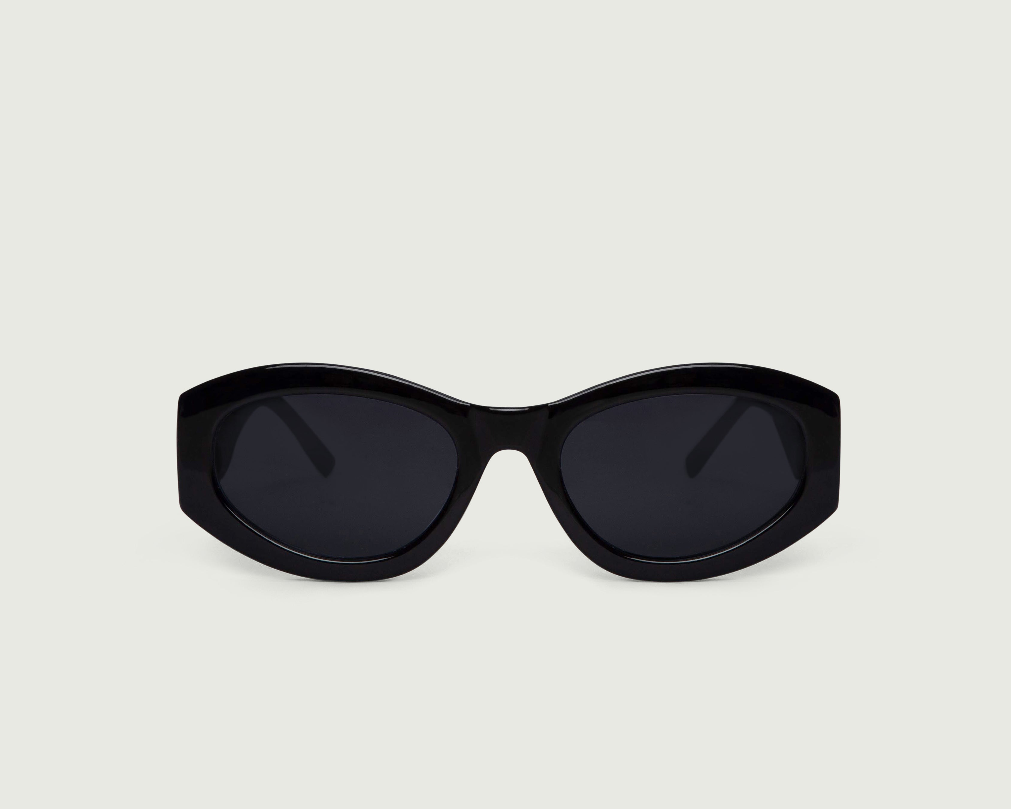 Ink::Alba Sunglasses cat eye black recycled polyester front (6755455467574)