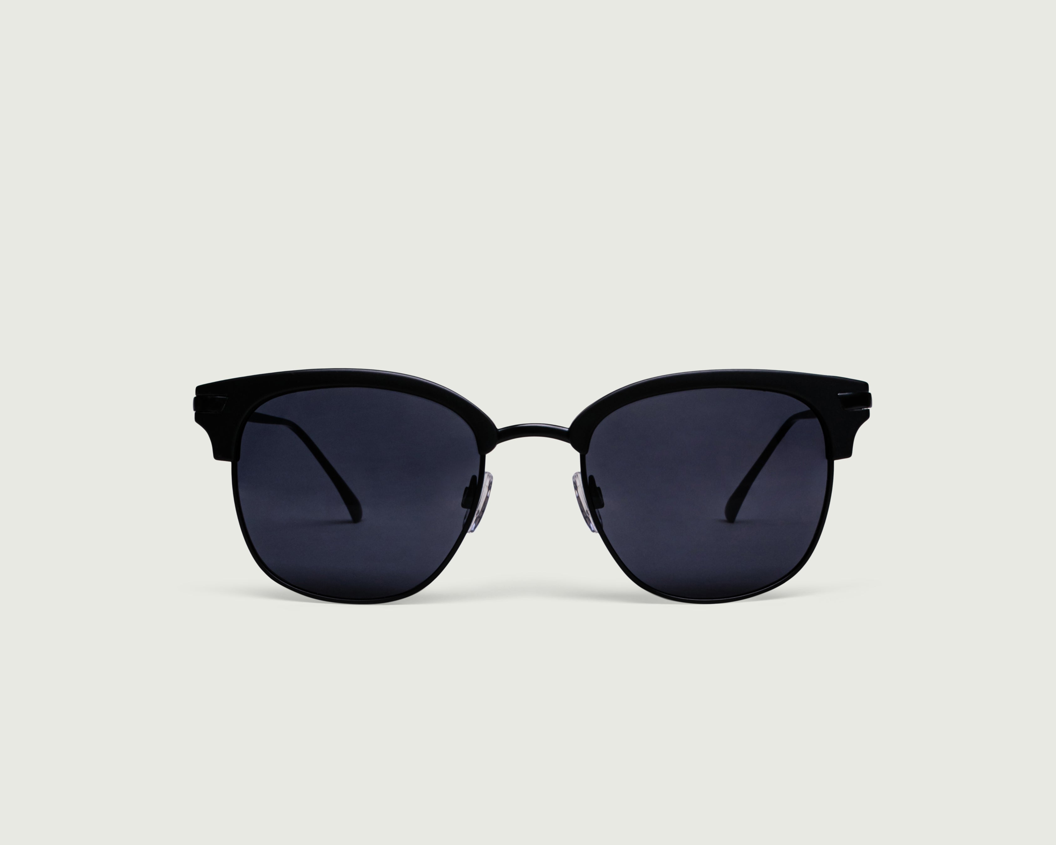 Charcoal::Axel Sunglasses browline black plastic metal front
