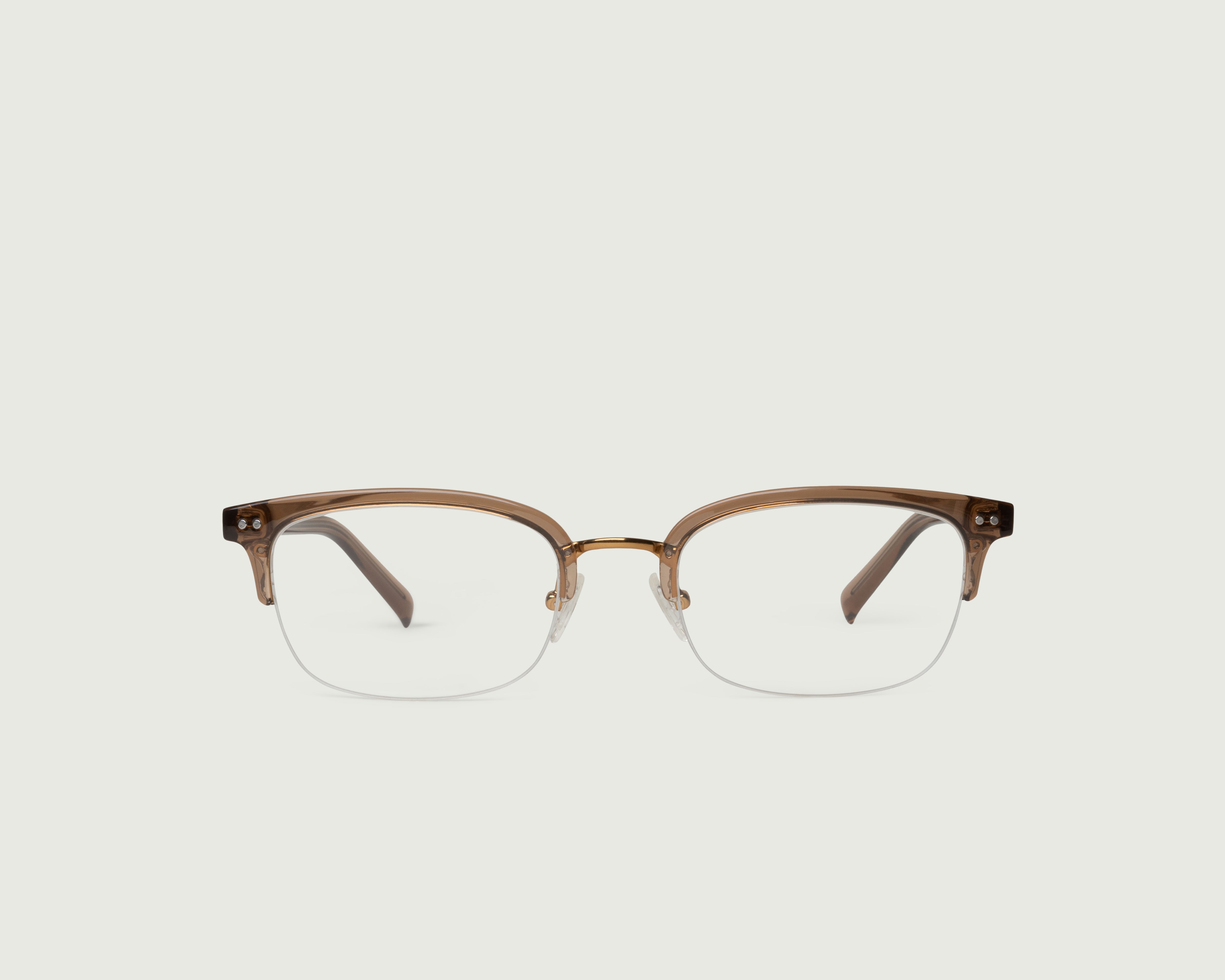 Almond::Arthur Eyeglasses browline black plant-based plastic front