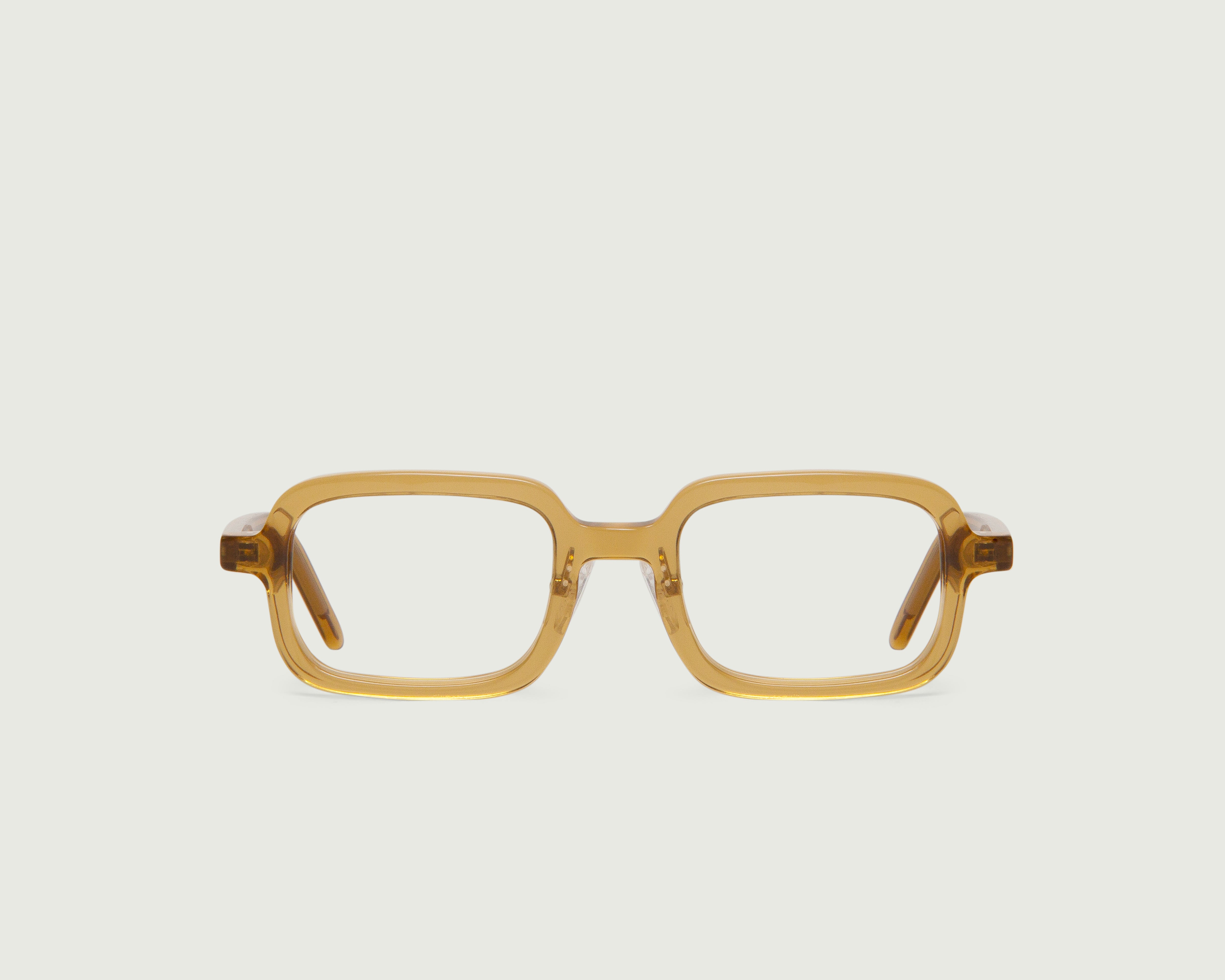 Amber::Keiko Eyeglasses rectangle yellow plastic front