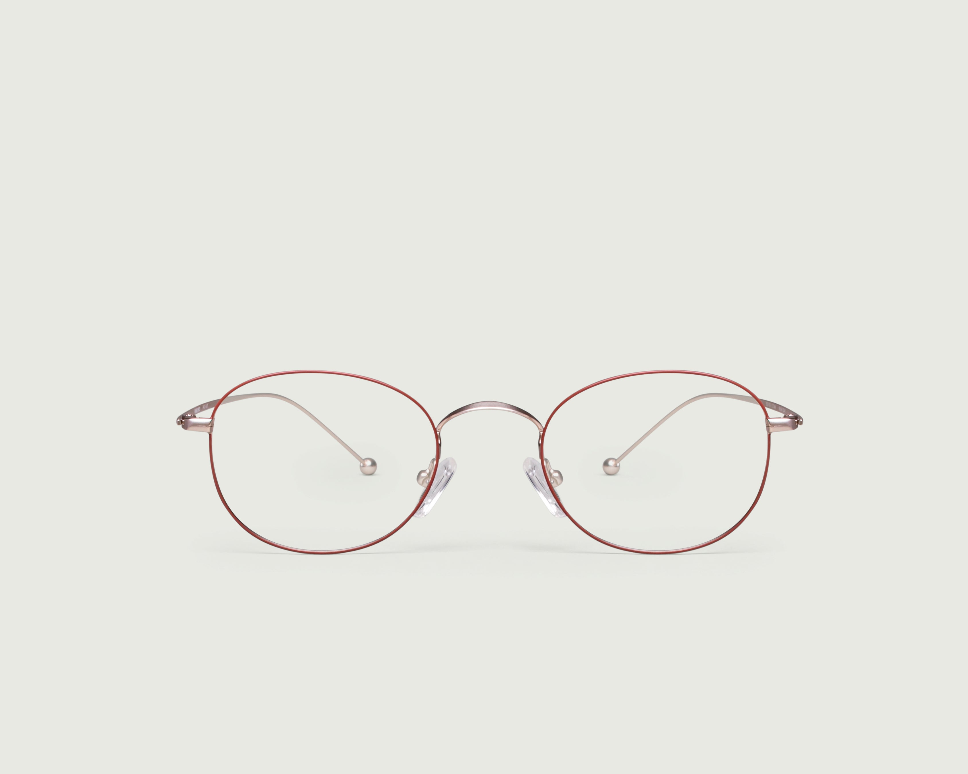 Cedar::Bram Eyeglasses round brown metal front