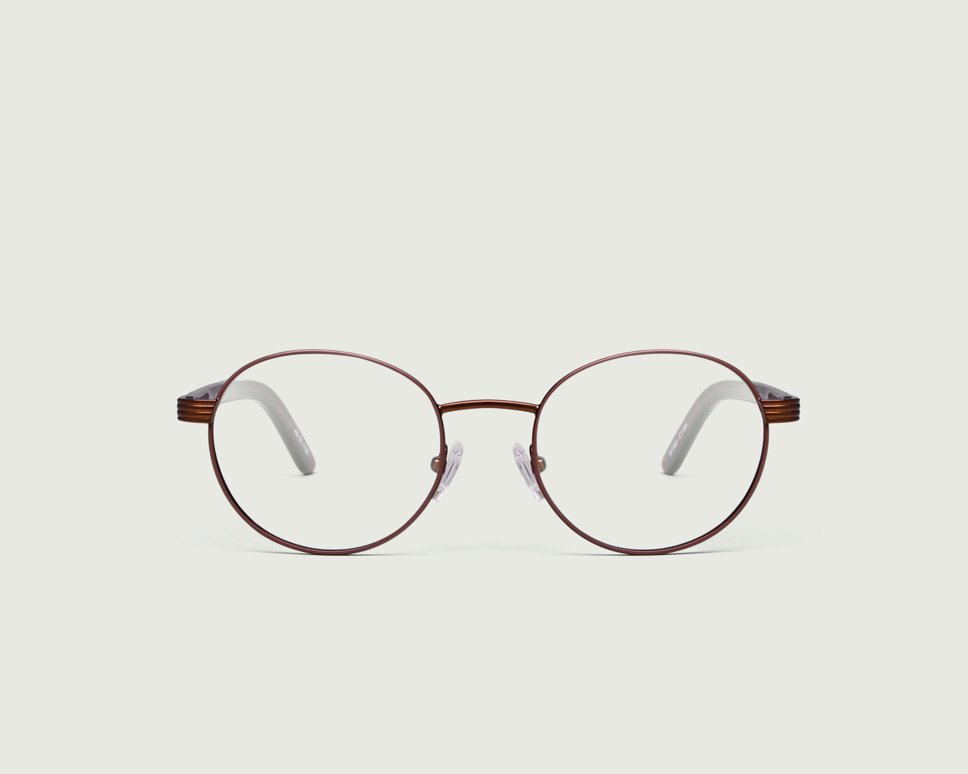 Bronze::Gustav Eyeglasses round brown metal front (4687758196790)