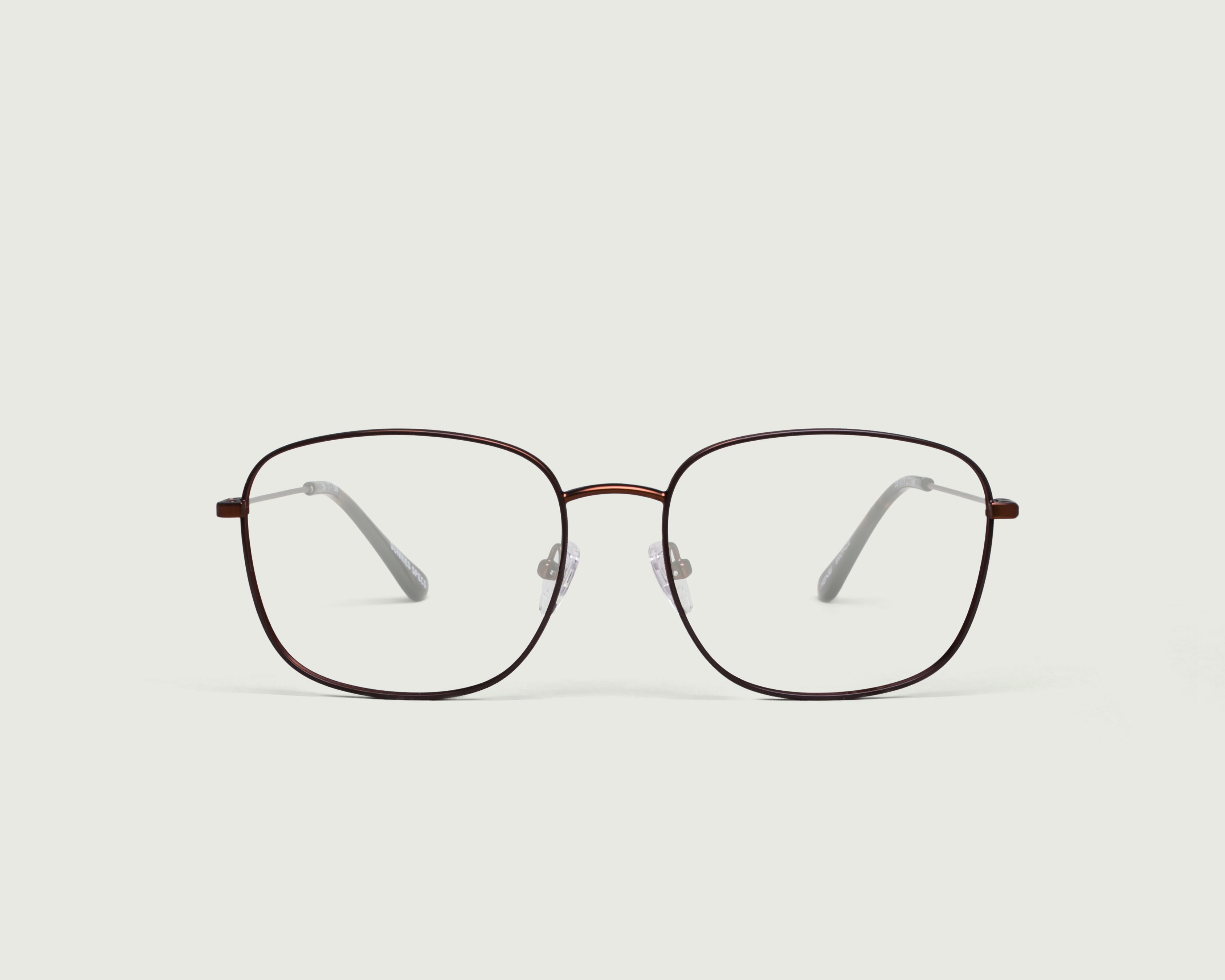 Bronze::Henri Eyeglasses square brown metal front (4687758032950)