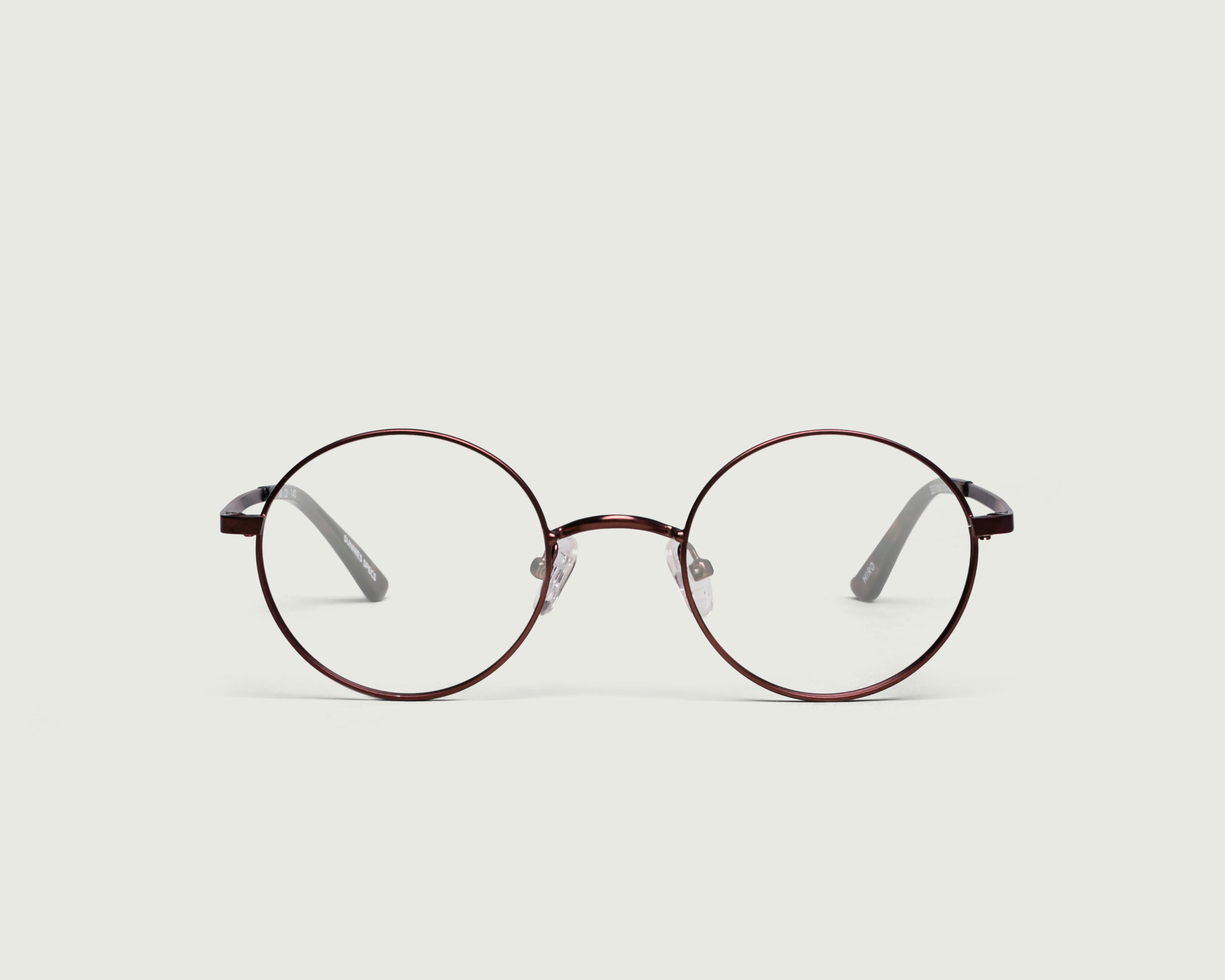 Bronze::Hiro Eyeglasses round brown metal front (4687757443126)