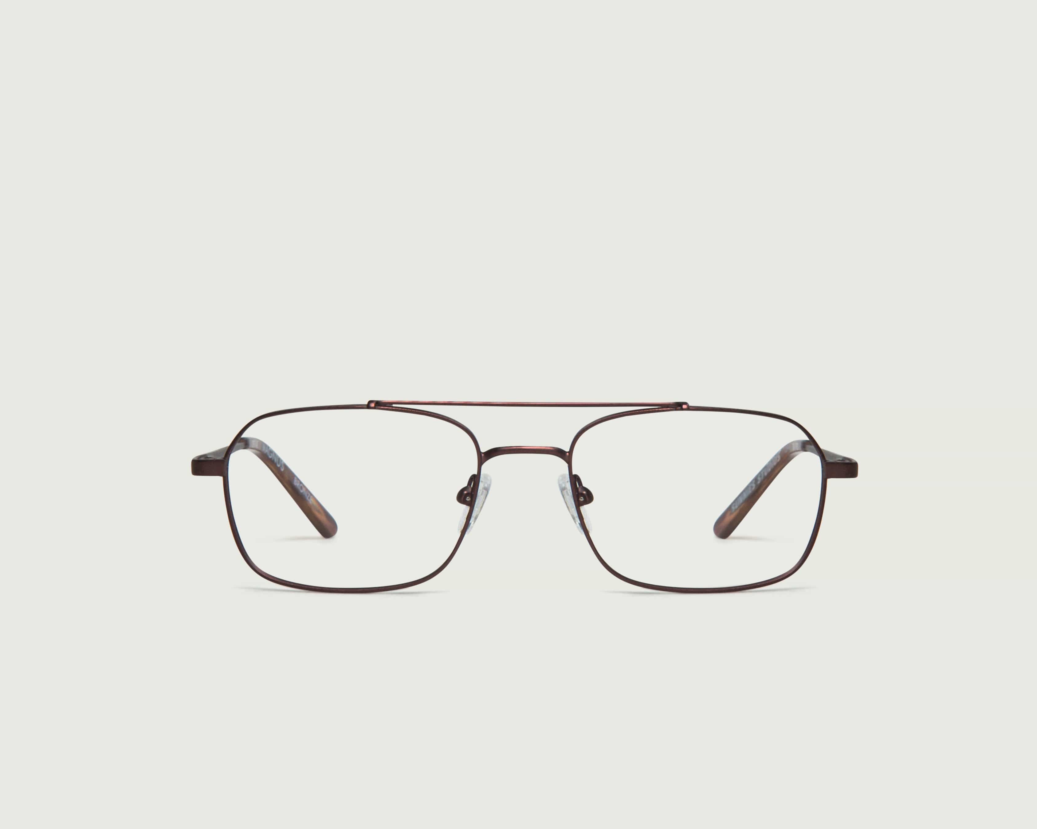 Bronze::Magnus Eyeglasses pilot brown metal front (4917205368886)