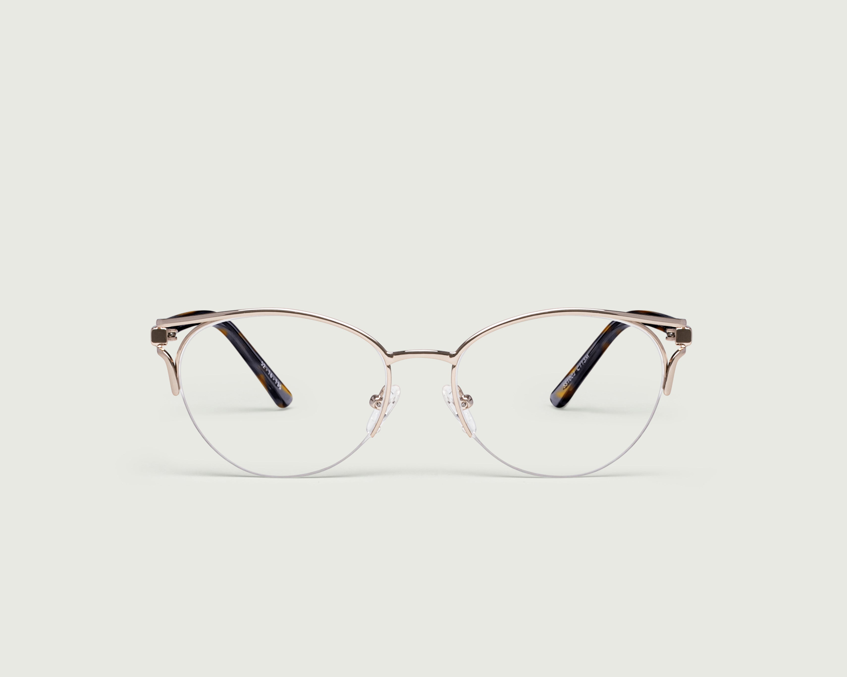 Silver::Cam Eyeglasses cat eye gray metal front (4687759507510)