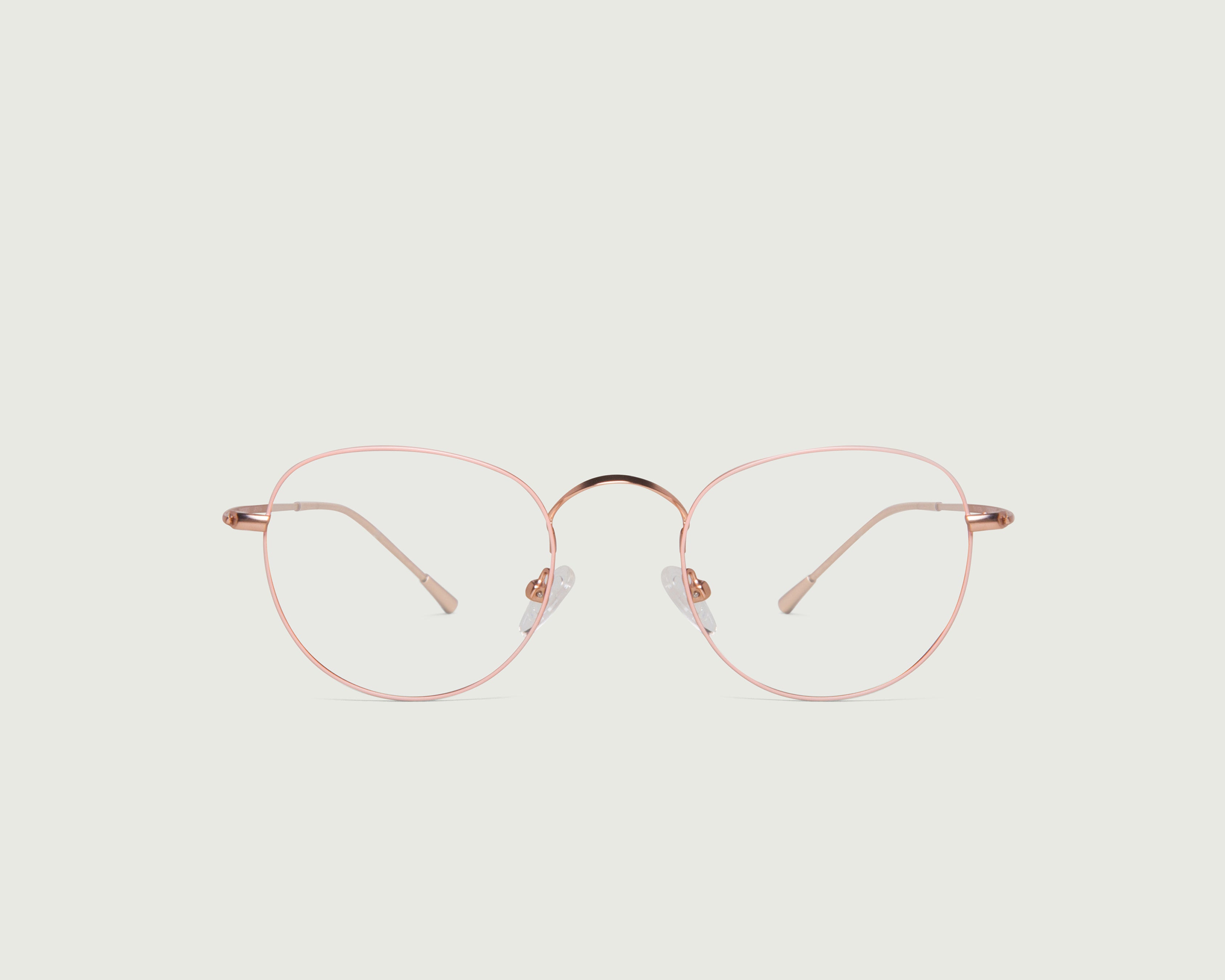 Peony::Clayton Eyeglasses pilot pink metal front