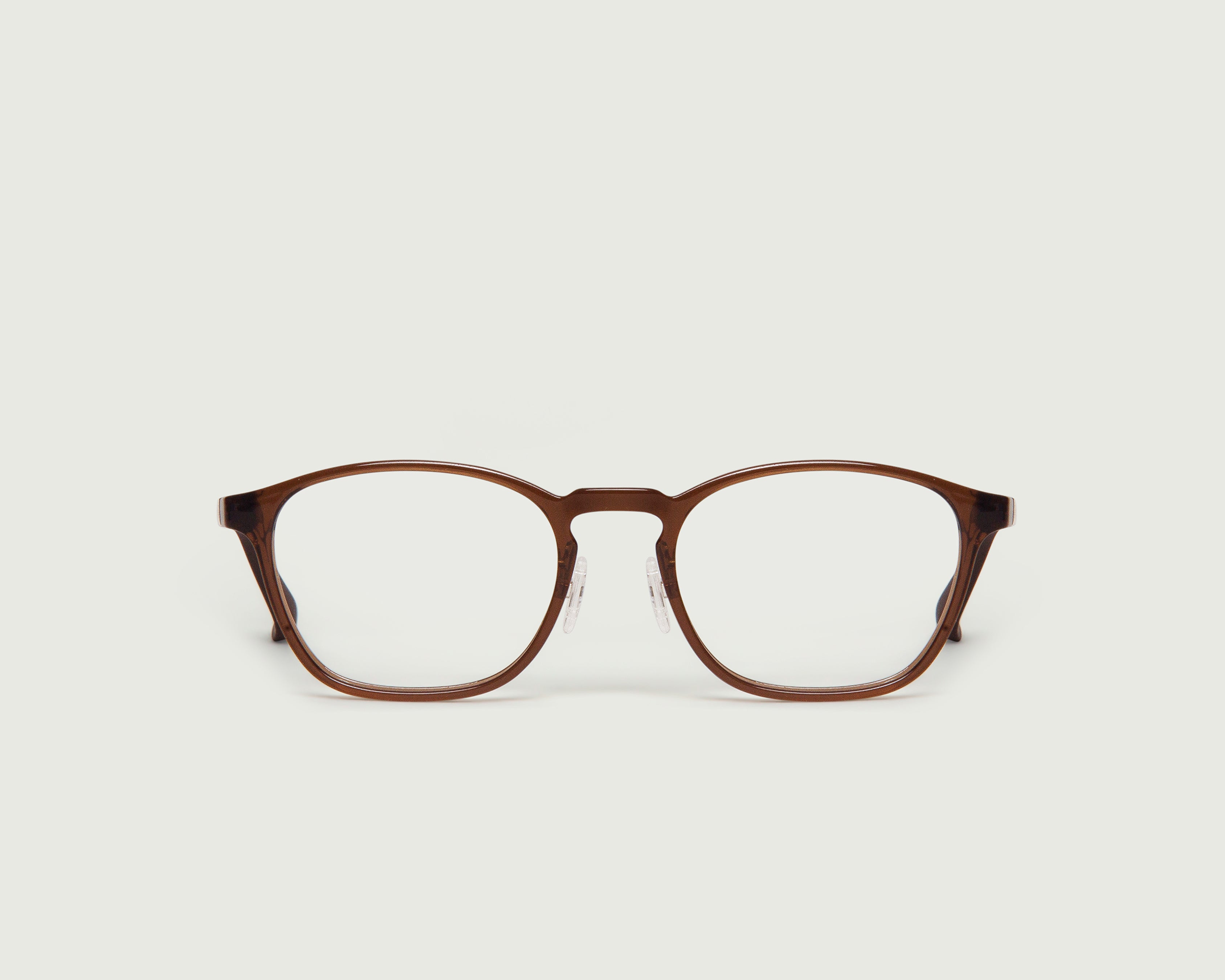 Cocoa::Columbus Eyeglasses square brown plastic front