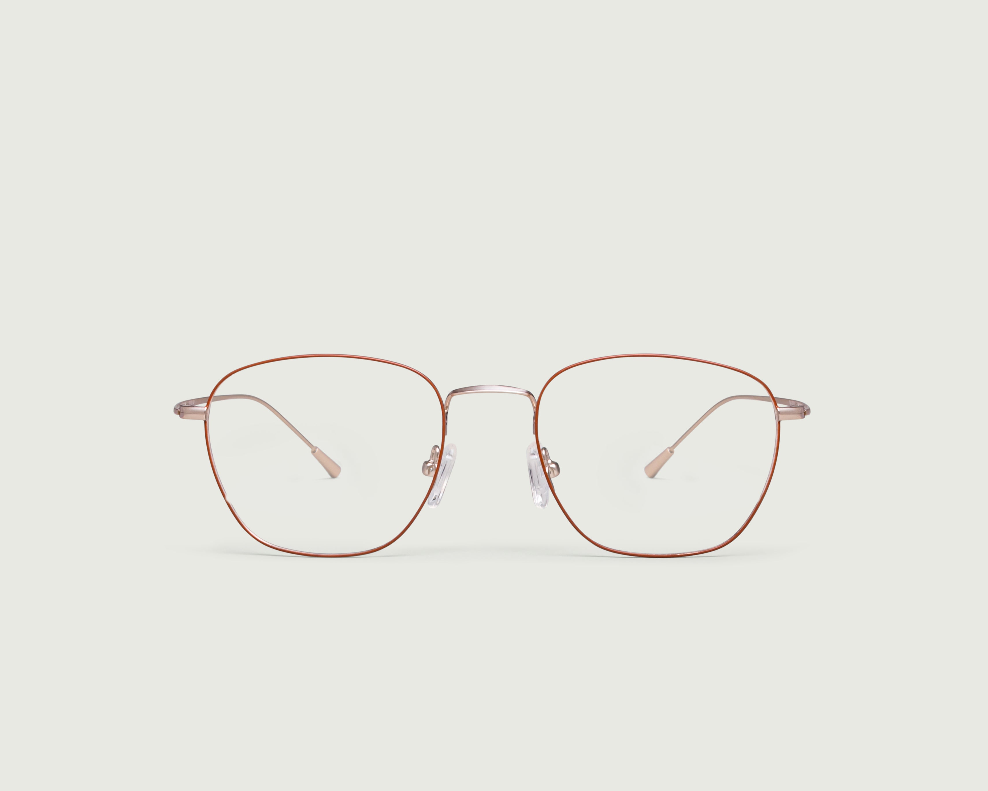Cedar::Duke Eyeglasses square brown metal front (4687757541430)