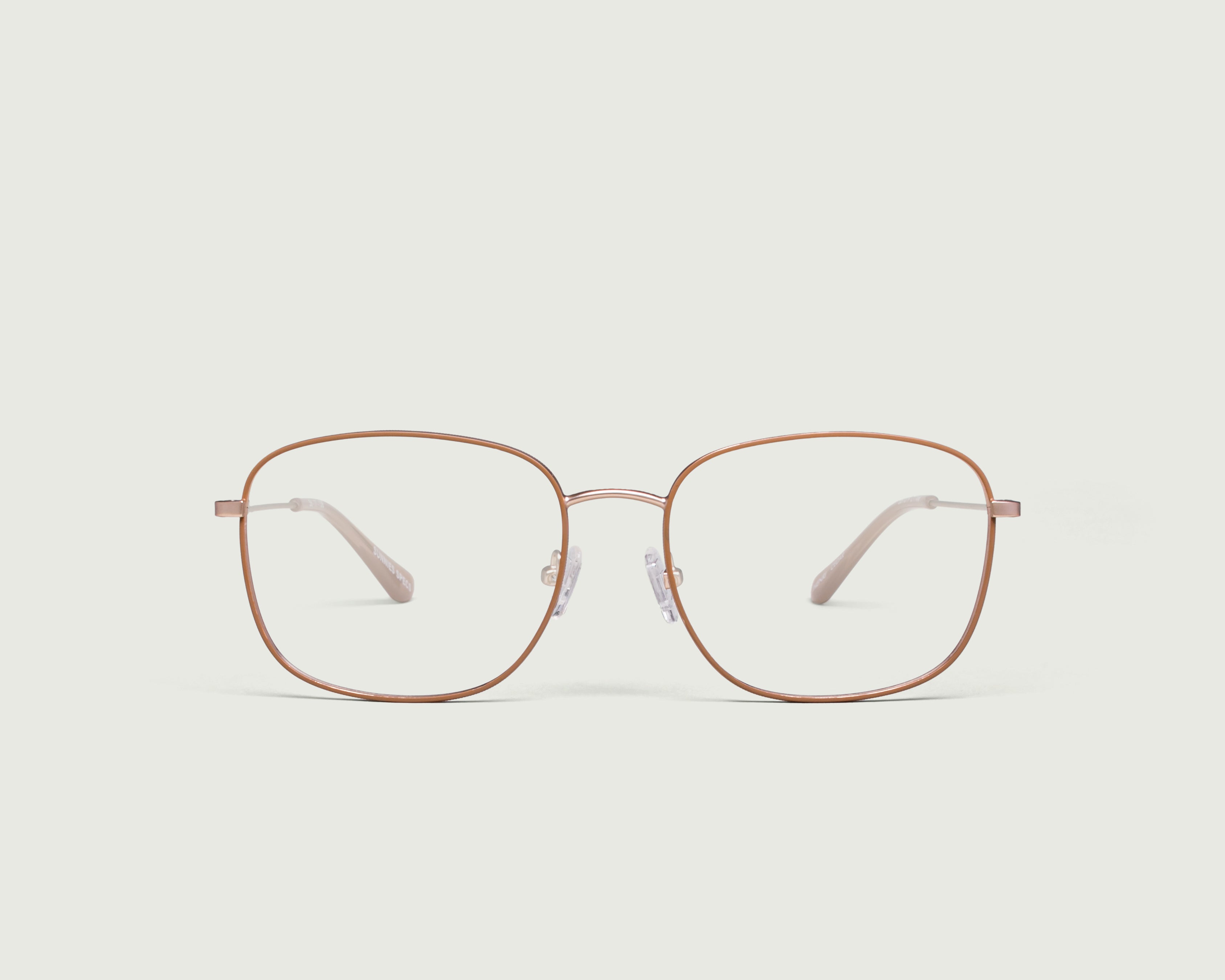 Cedar::Henri Eyeglasses square brown metal front (4687758032950)
