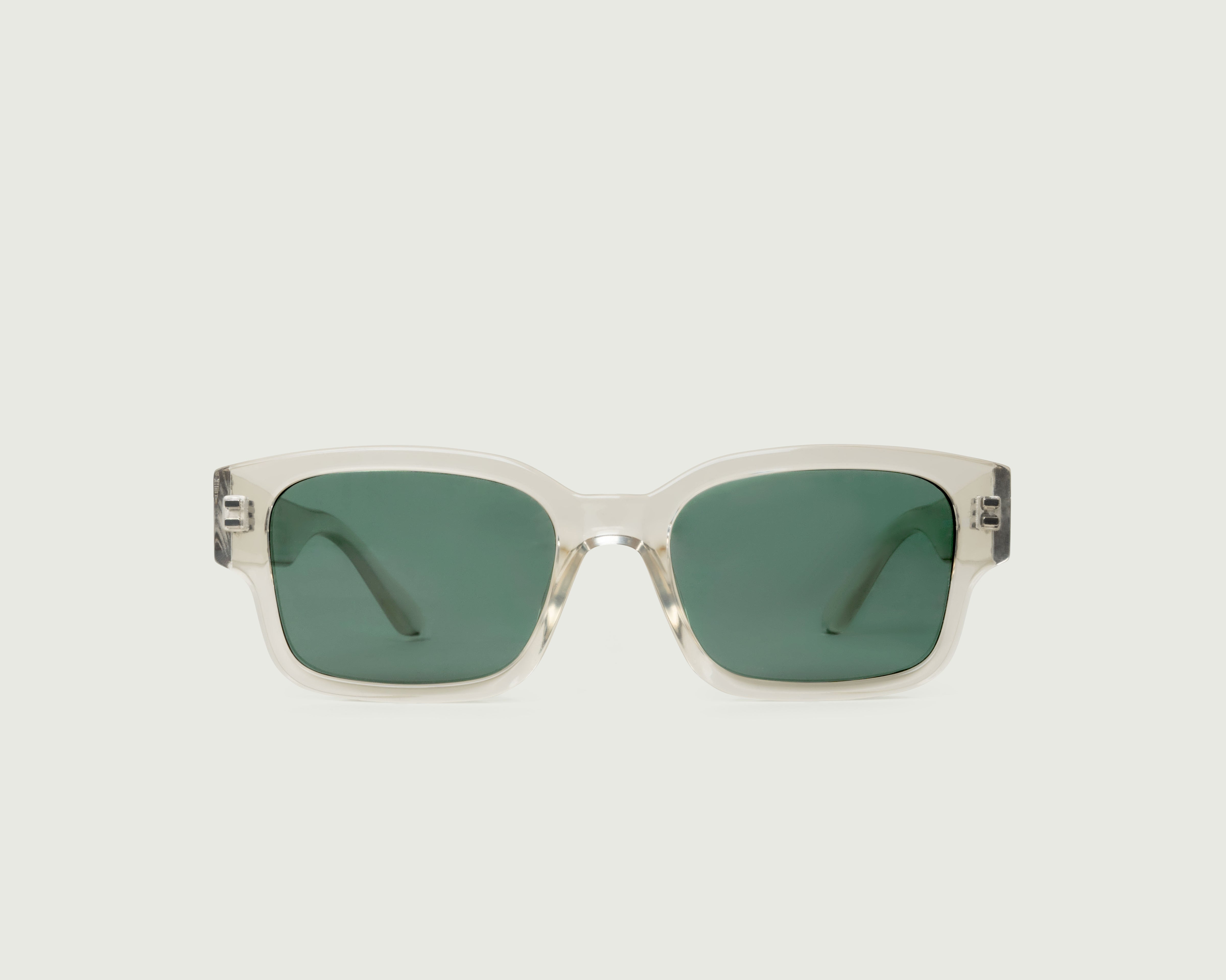 Champagne::Cal Sunglasses rectangle clear recycled polyester front