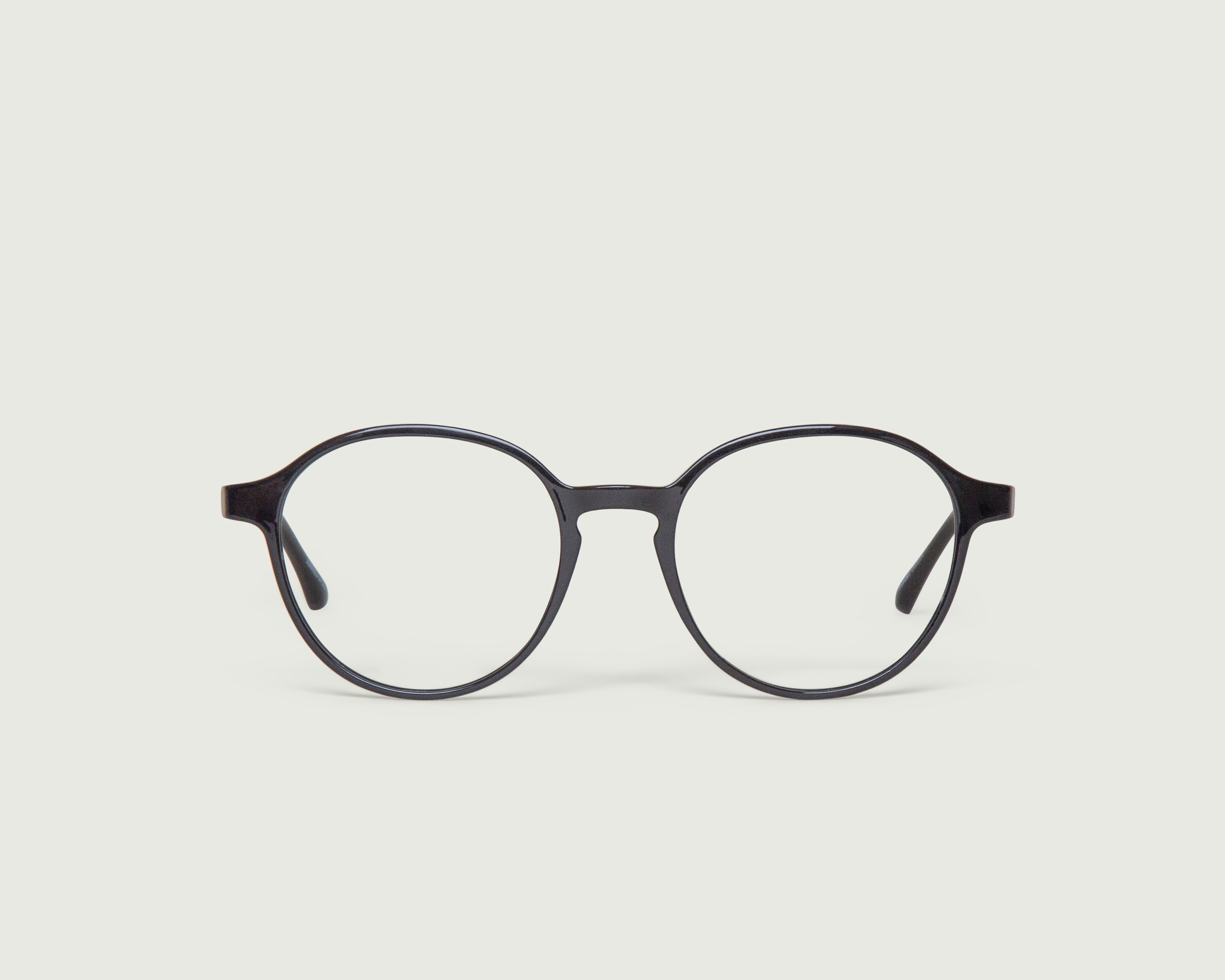 Charcoal::Albert Eyeglasses round black plastic front