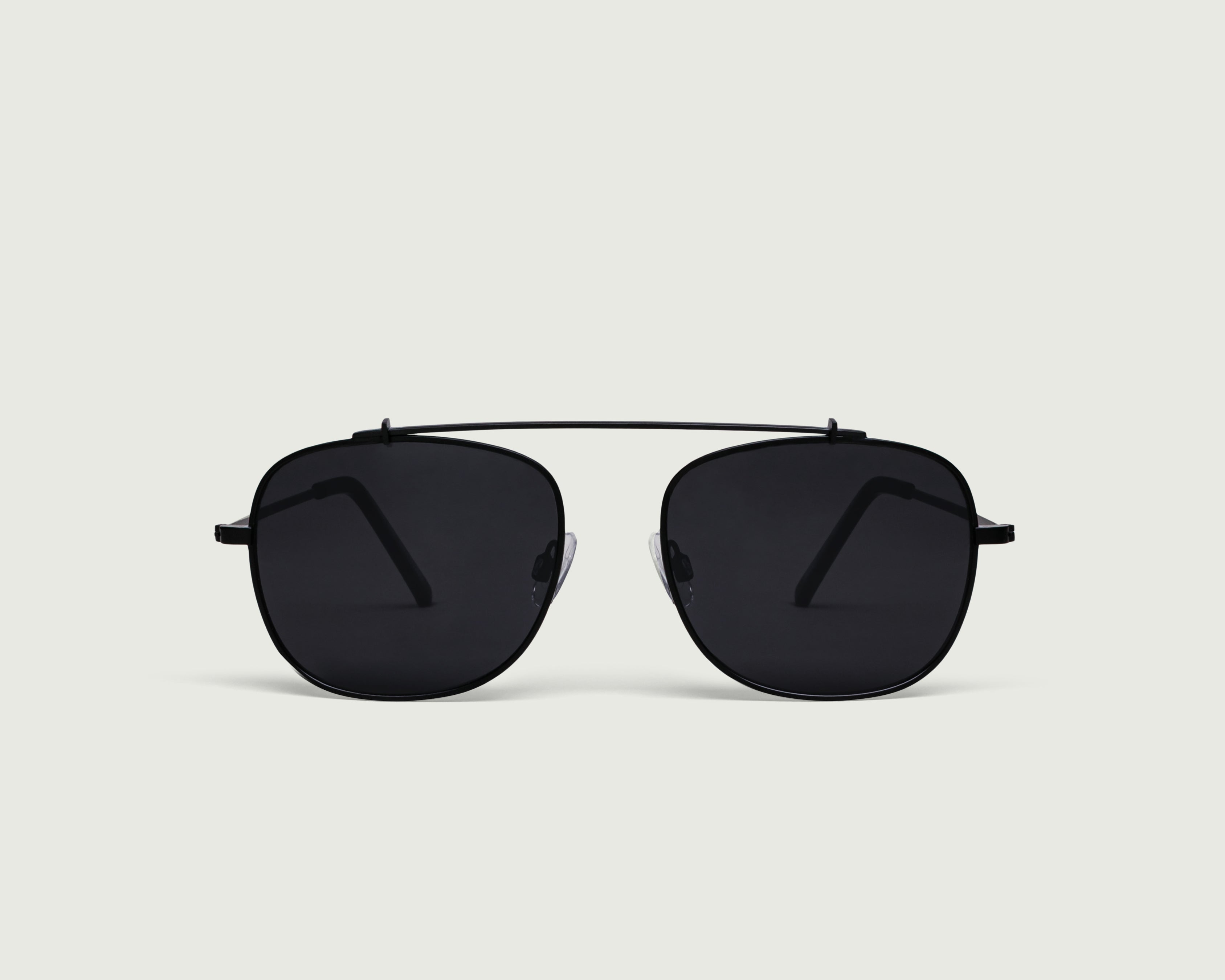 Charcoal::Benny Sunglasses pilot black metal front (4687762128950)