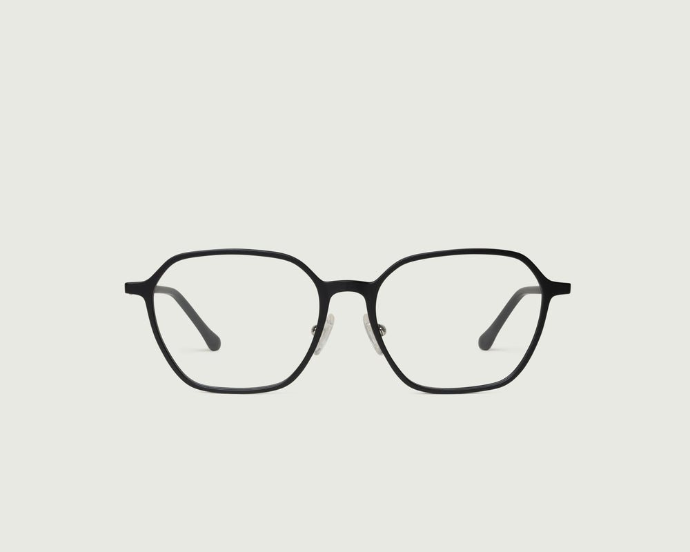 Charcoal::Helsinki+ Eyeglasses square black plant-based plastic front
