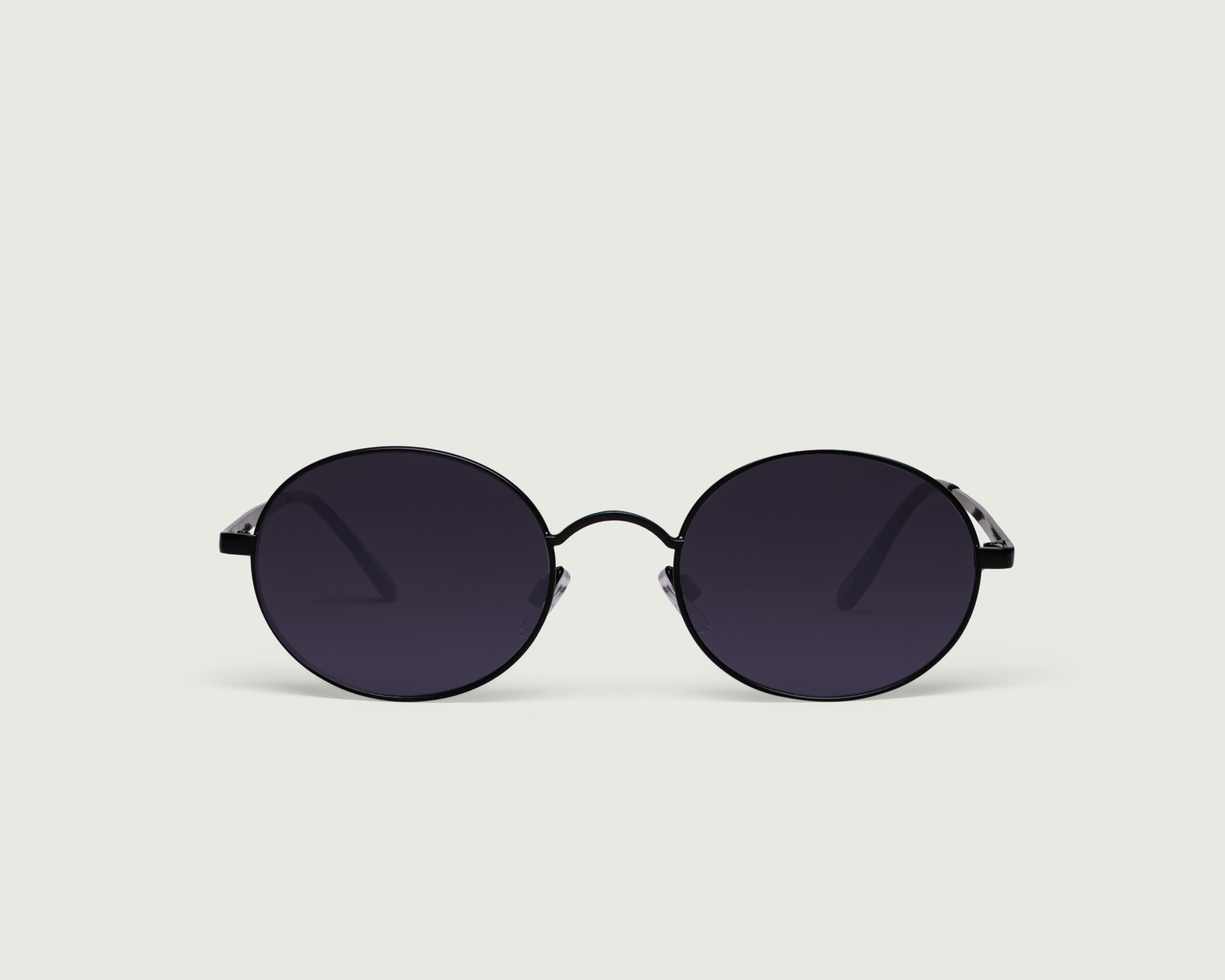 Charcoal::Rupert Sunglasses round black metal front (4687761965110)