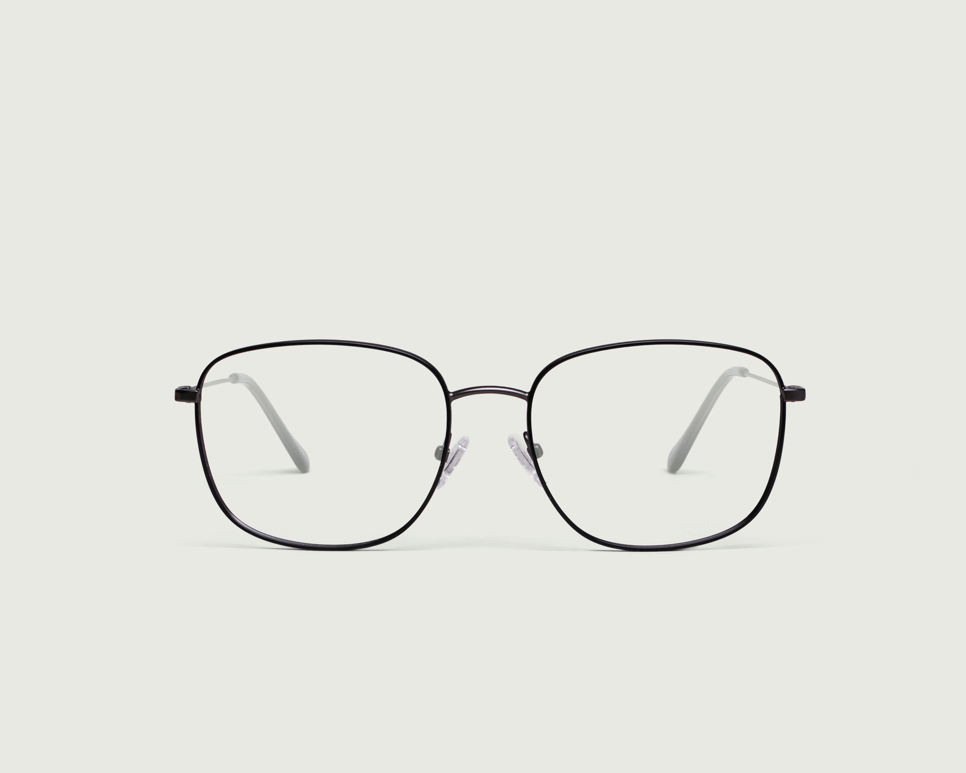 Charcoal::Henri Eyeglasses square black metal front (4687758032950)