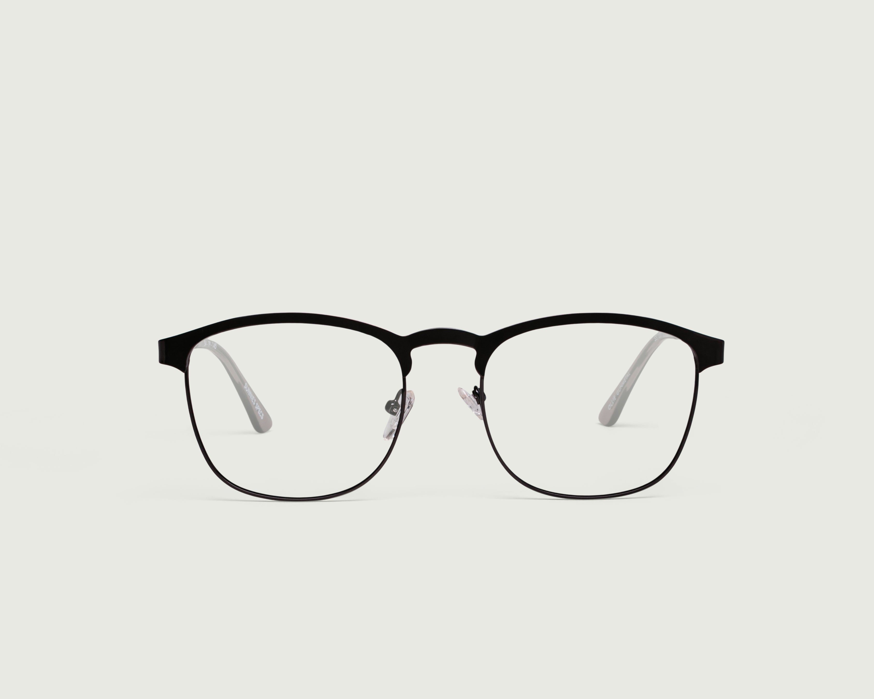 Charcoal::Ollie Eyeglasses browline black metal front (4687759573046)
