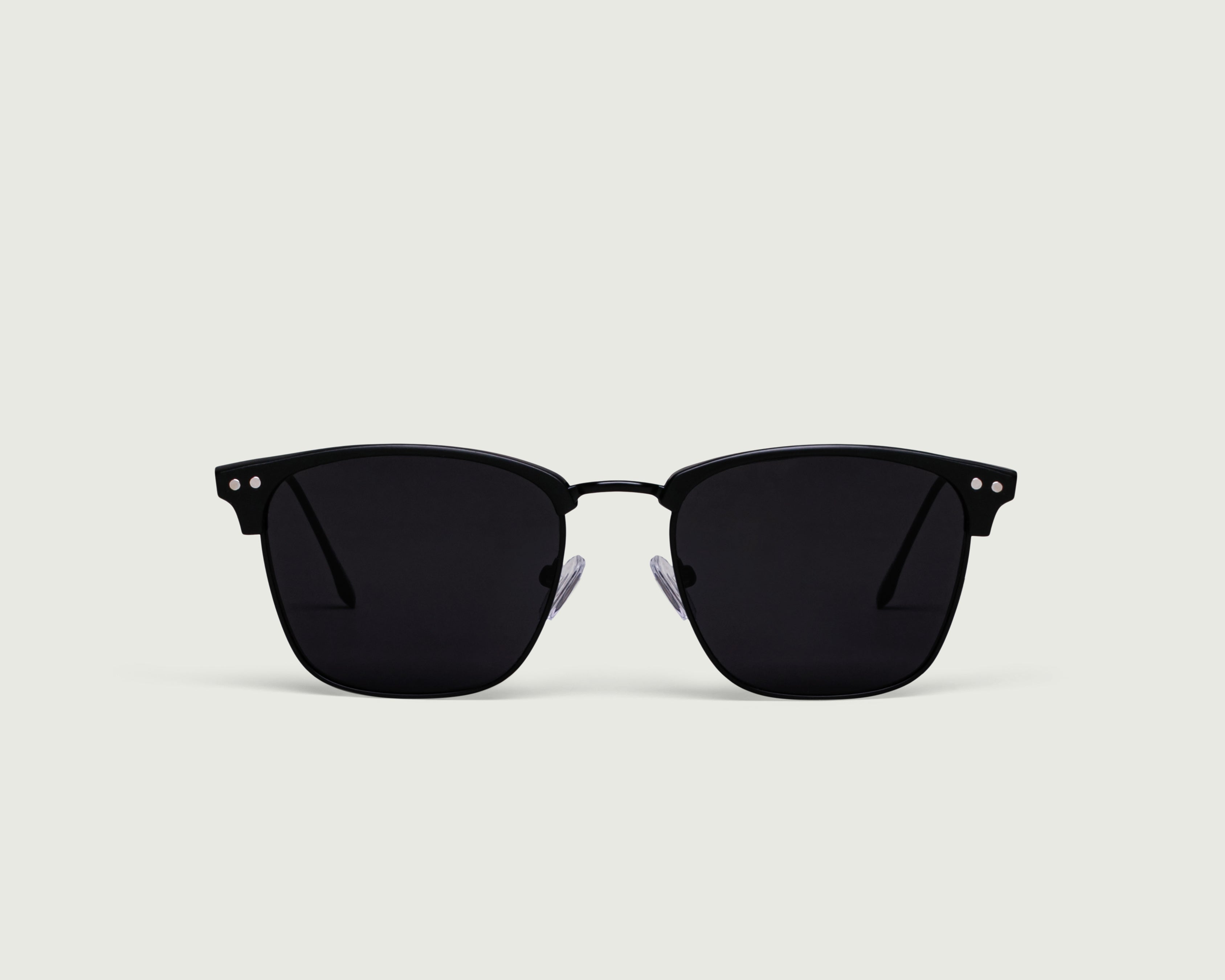 Charcoal::Bastian Sunglasses browline black metal plastic front (4687761440822)