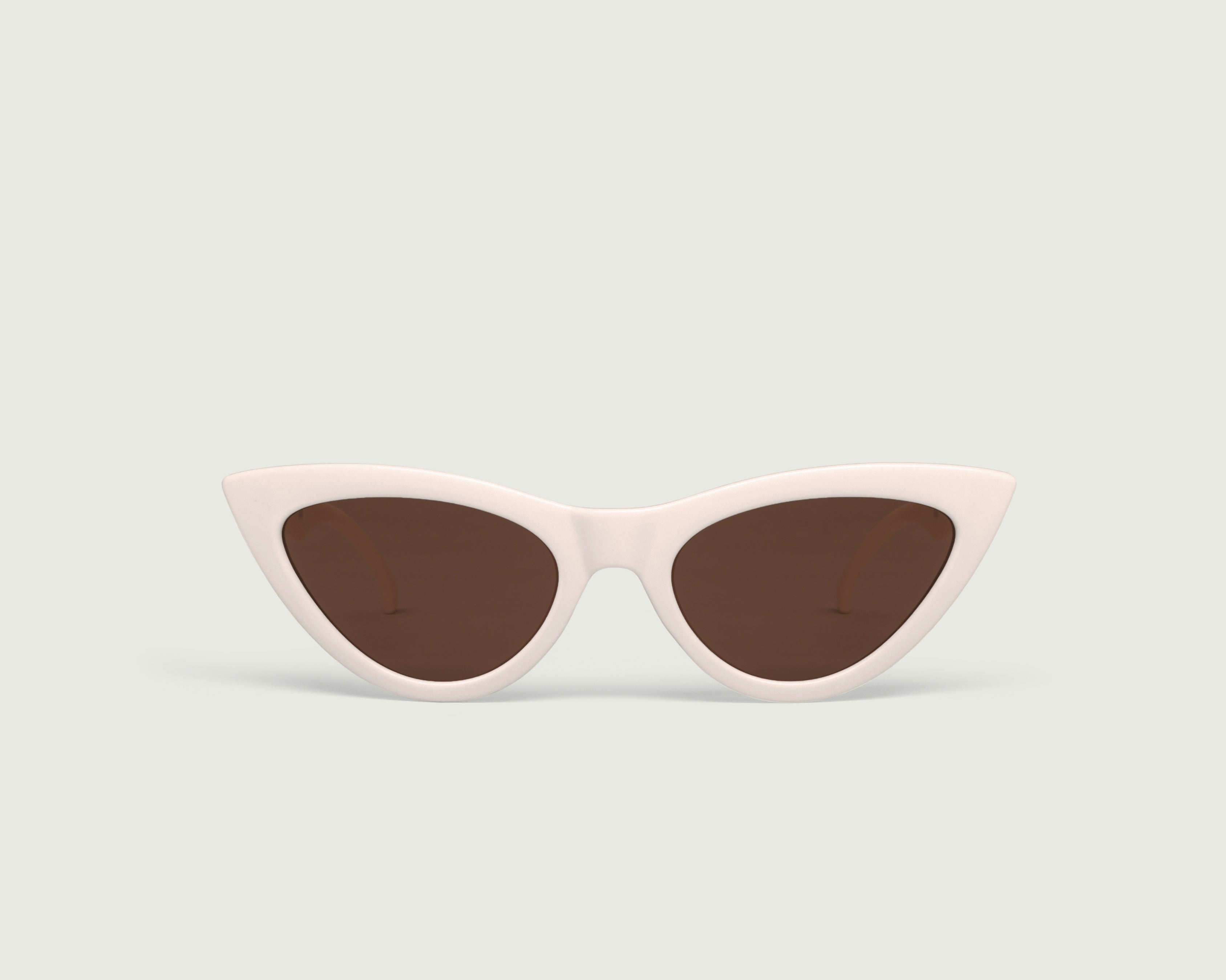 Coconut::Zia Sunglasses cat eye white plastic front (4687761735734)