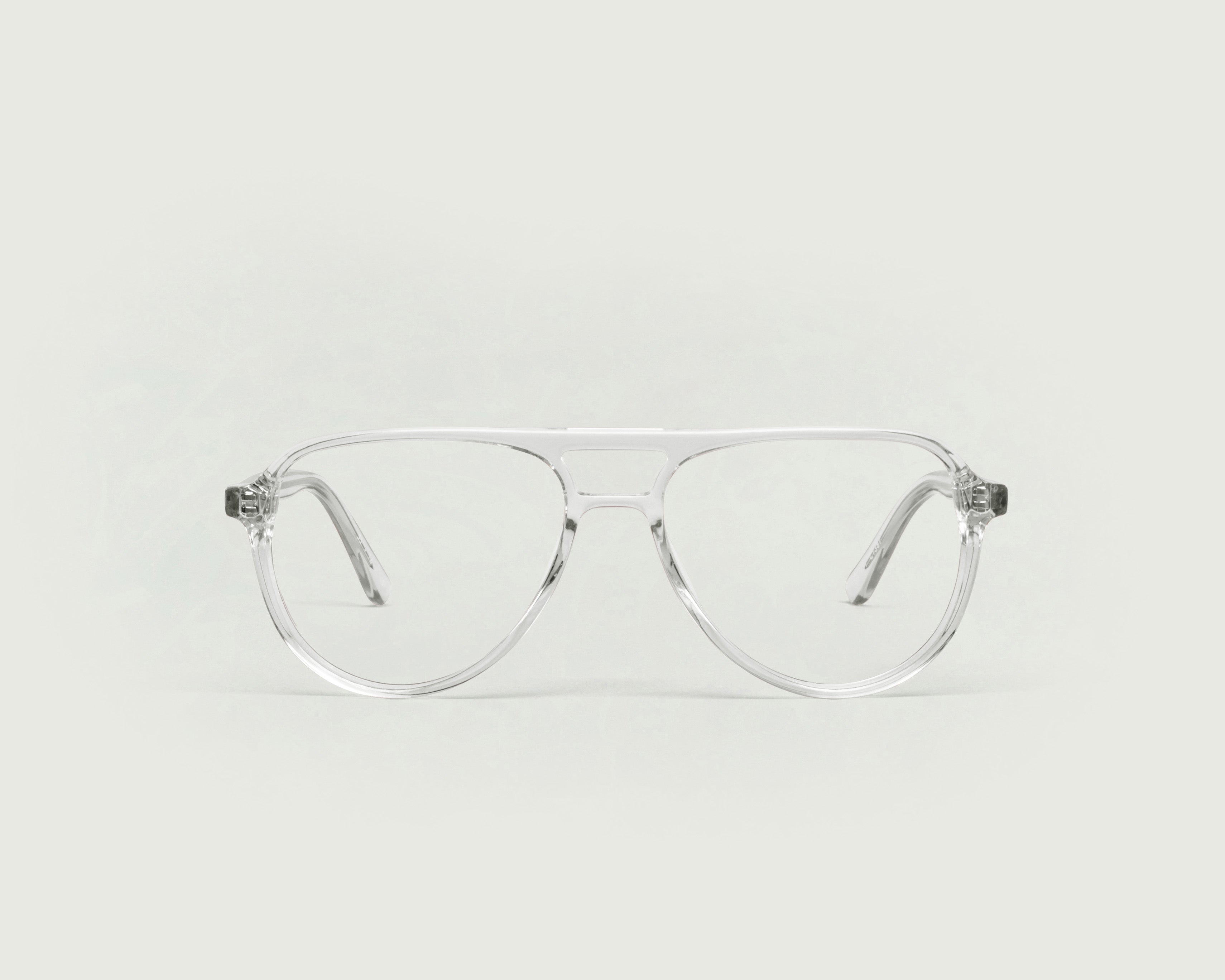 Crystal::Arturo Eyeglasses pilot clear acetate front