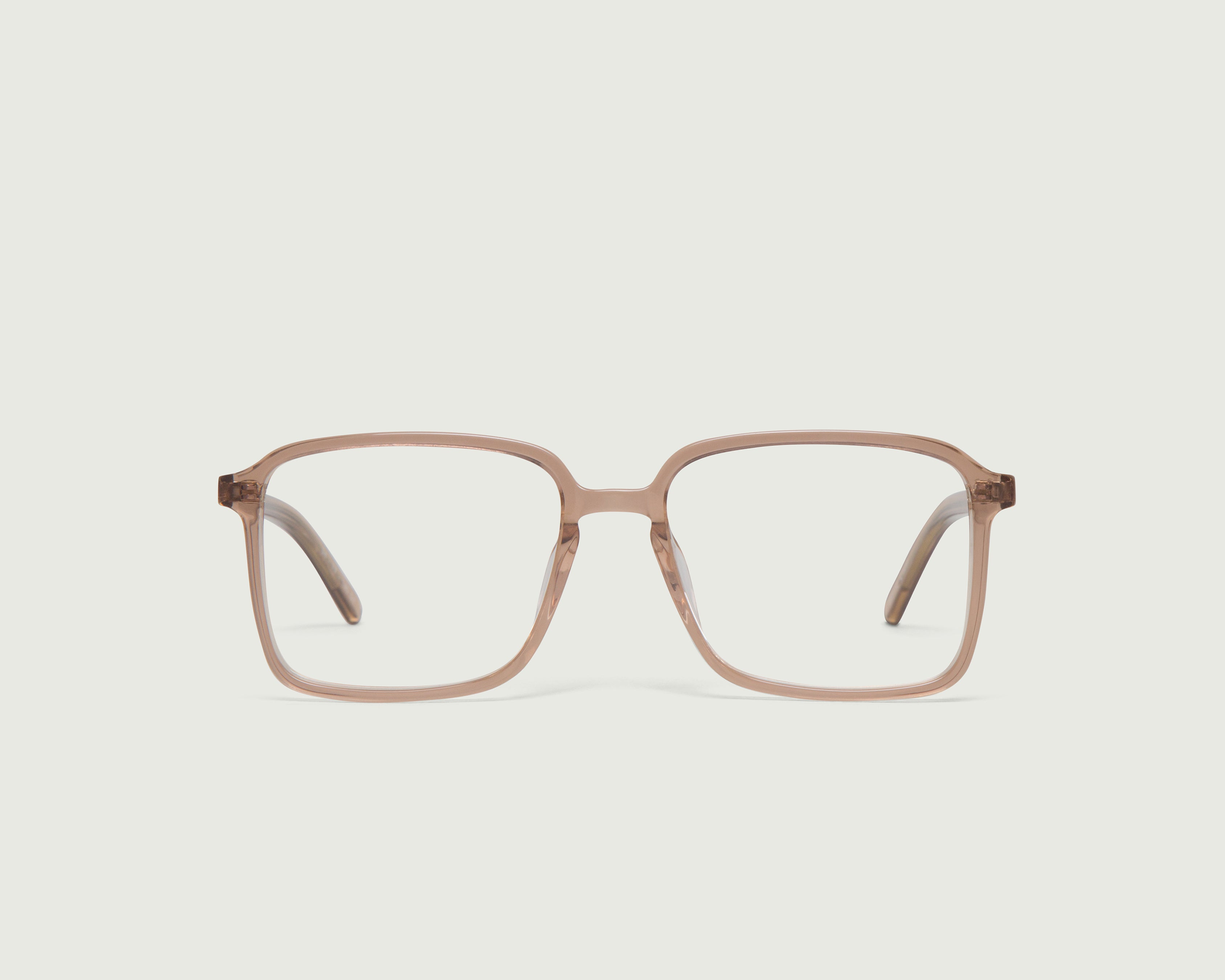 Khaki::Dex Eyeglasses square brown acetate front