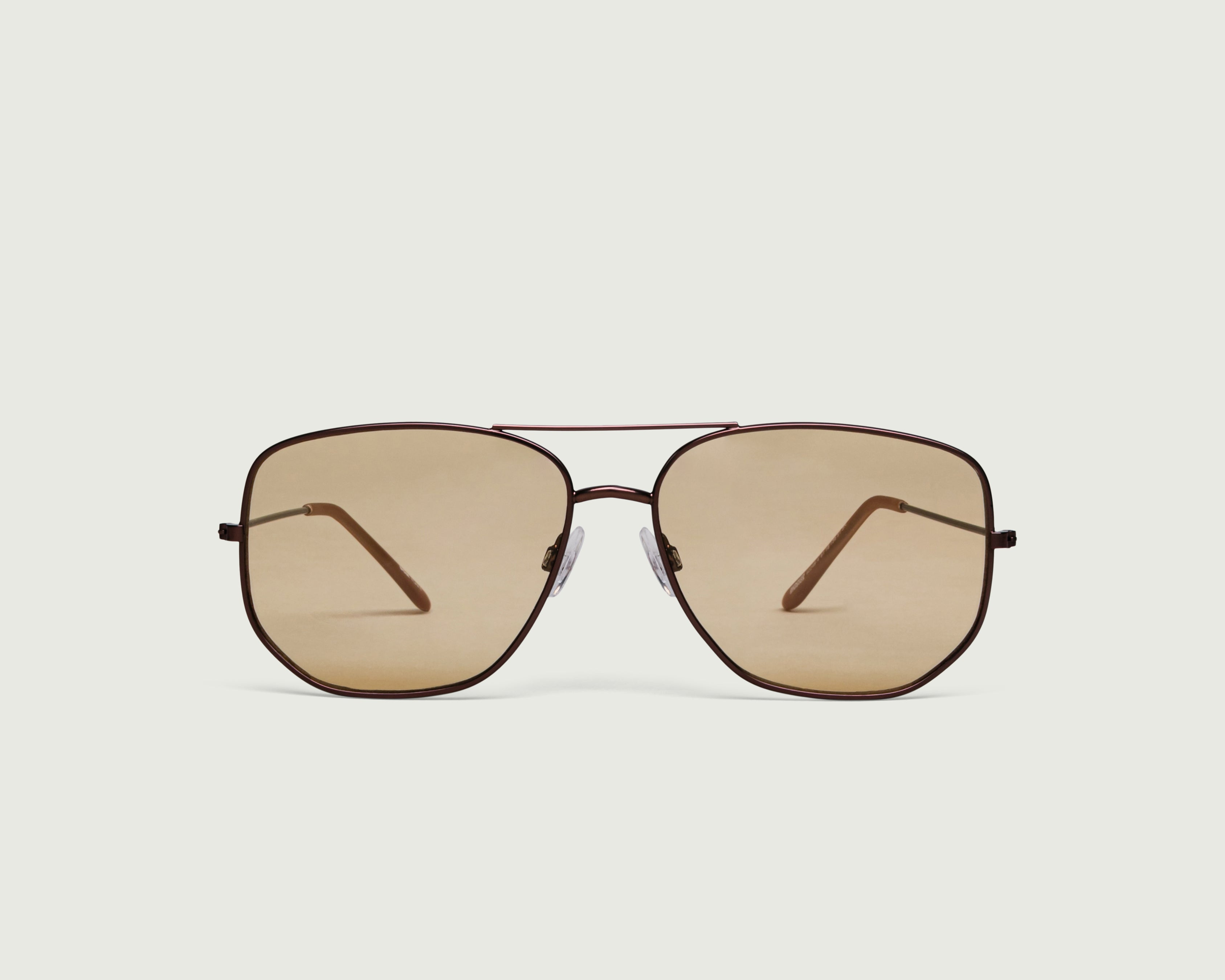 Flax::Dom Sunglasses pilot yellow metal front